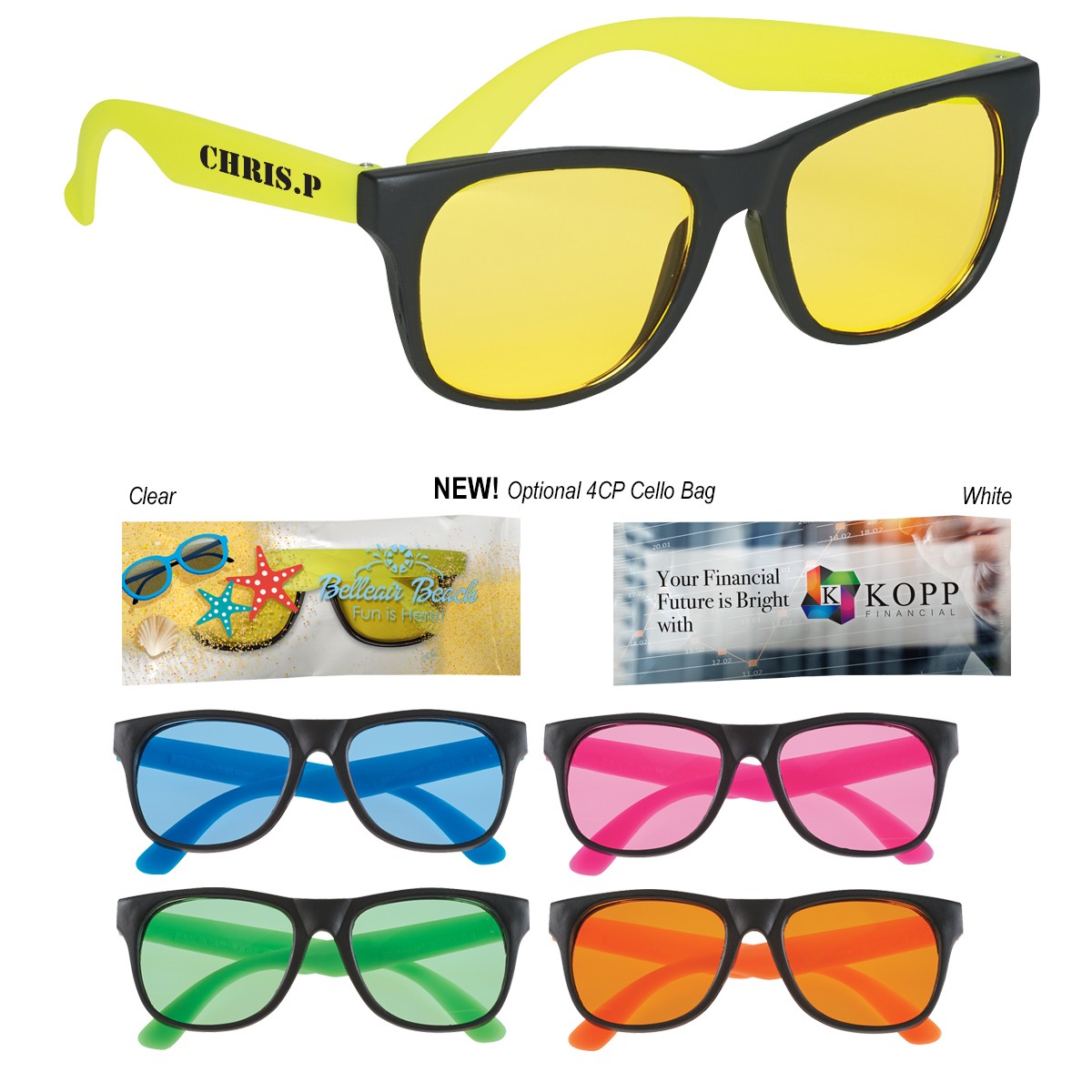 Picture of Tinted Lenses Rubberized Sunglasses