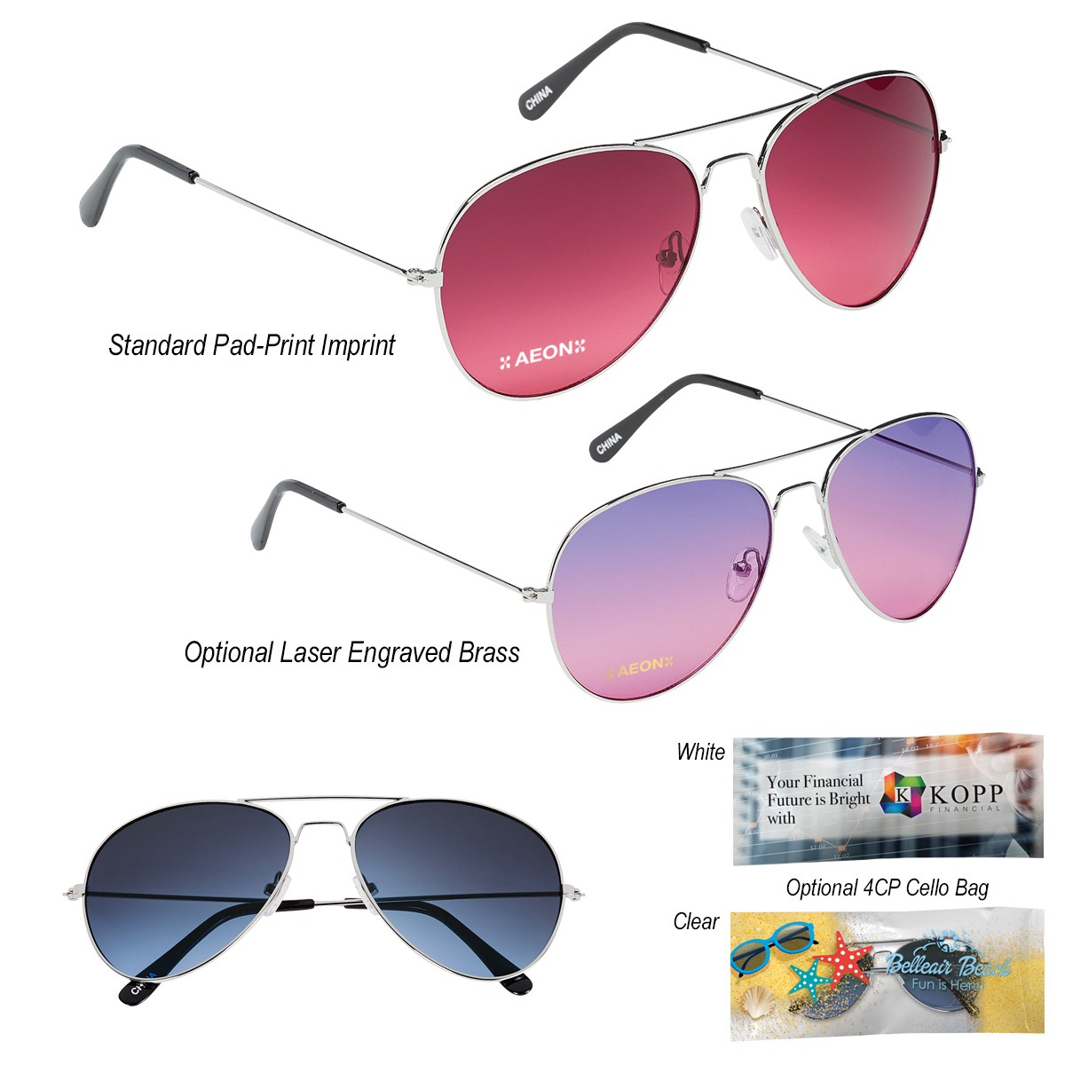 Picture of Ocean Gradient Aviator Sunglasses