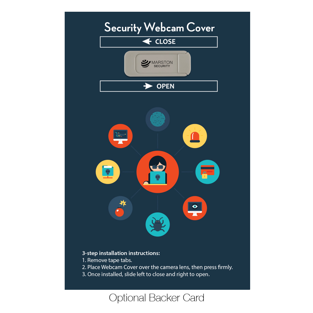 Picture of Security Webcam Cover With Backer Card