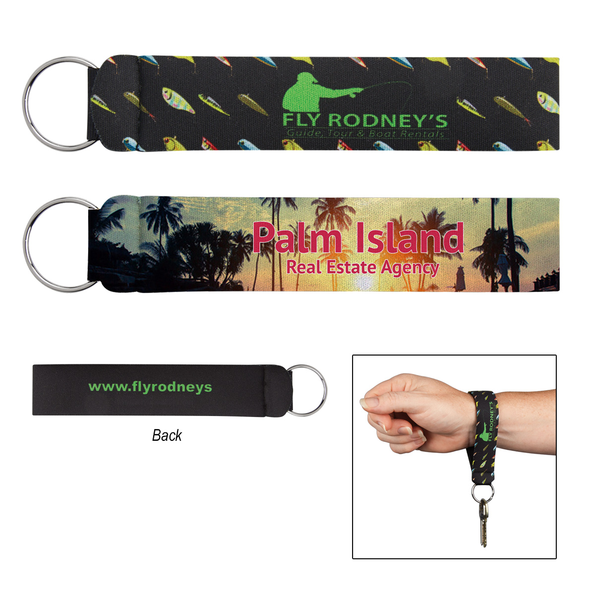 Picture of Neoprene Wristband With Key Ring