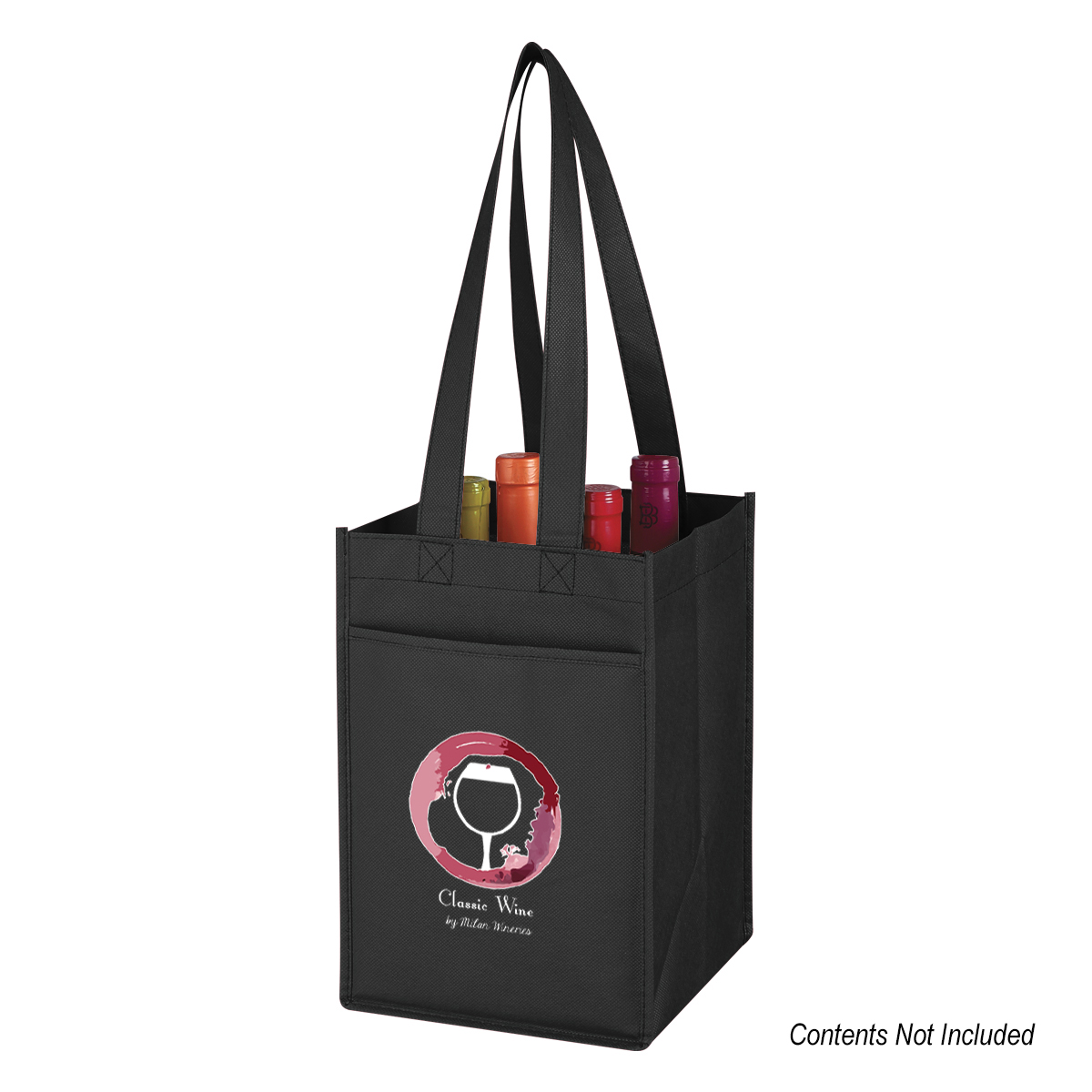 Picture of Non-woven 4 Bottle Wine Tote Bag