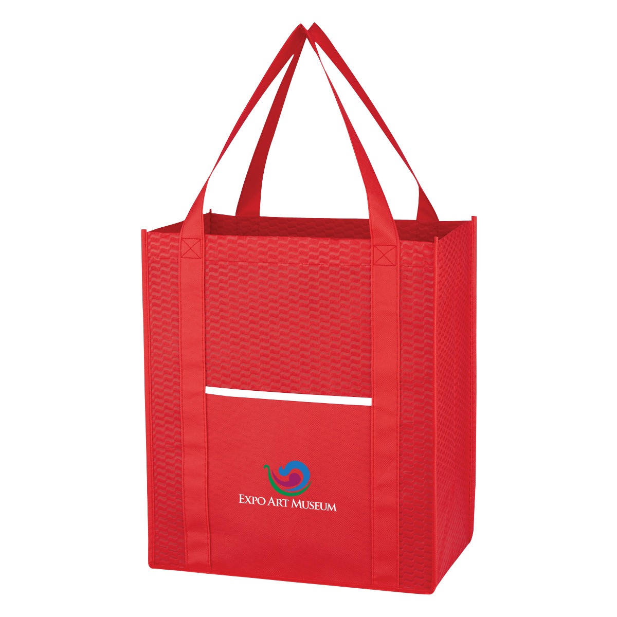 Picture of Non-woven Wave Shopper Tote Bag