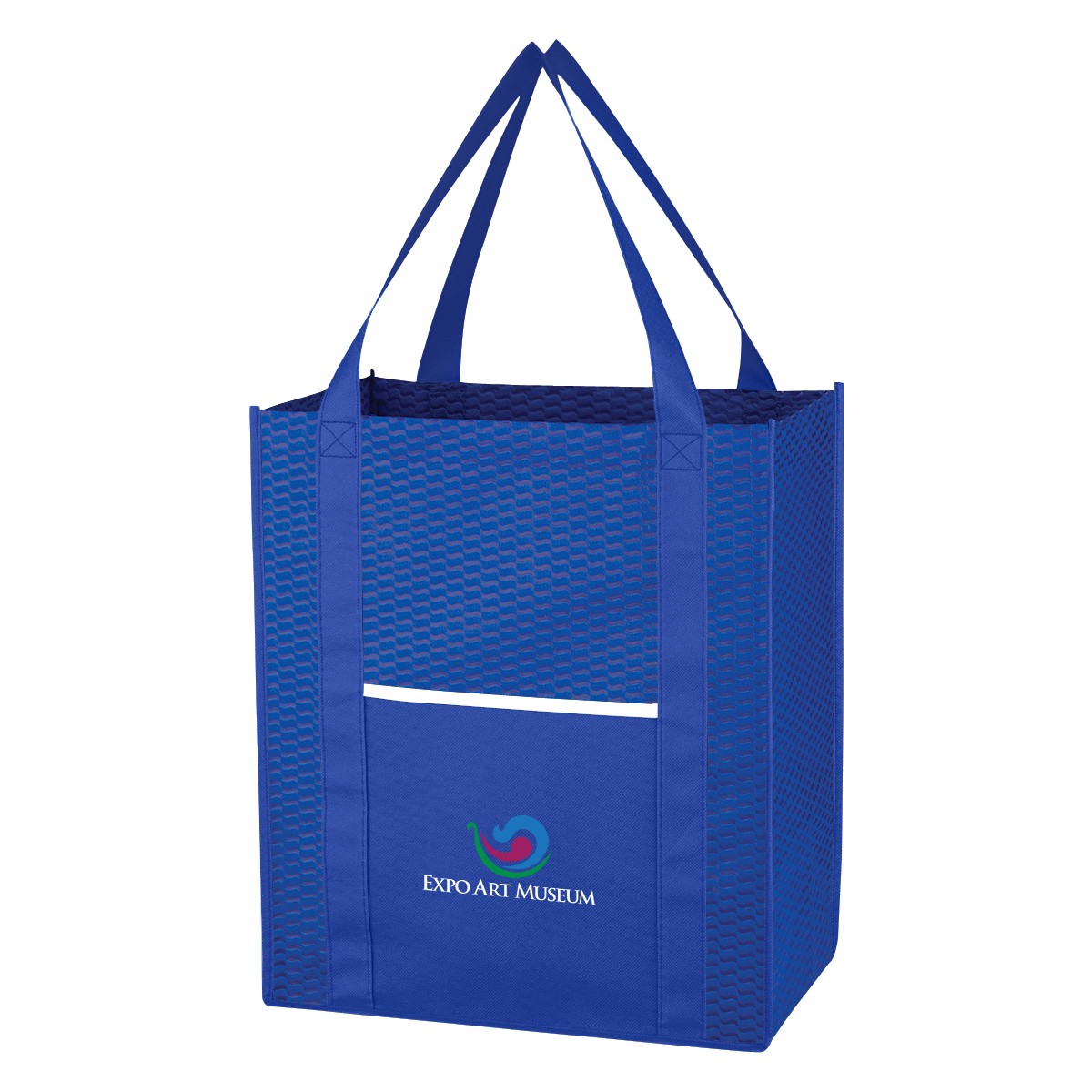 Picture of Non-woven Wave Shopper Tote Bag