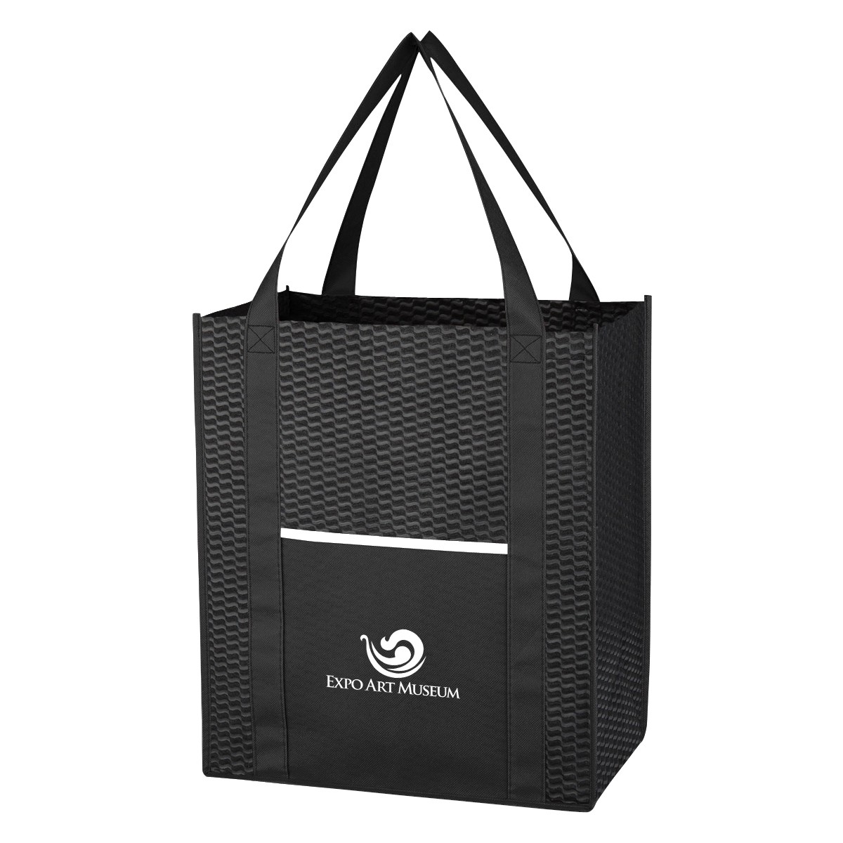 Picture of Non-woven Wave Shopper Tote Bag
