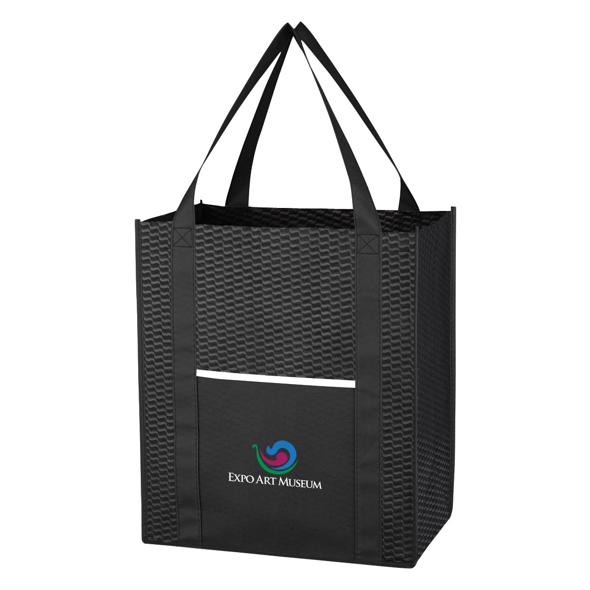 Picture of Non-woven Wave Shopper Tote Bag