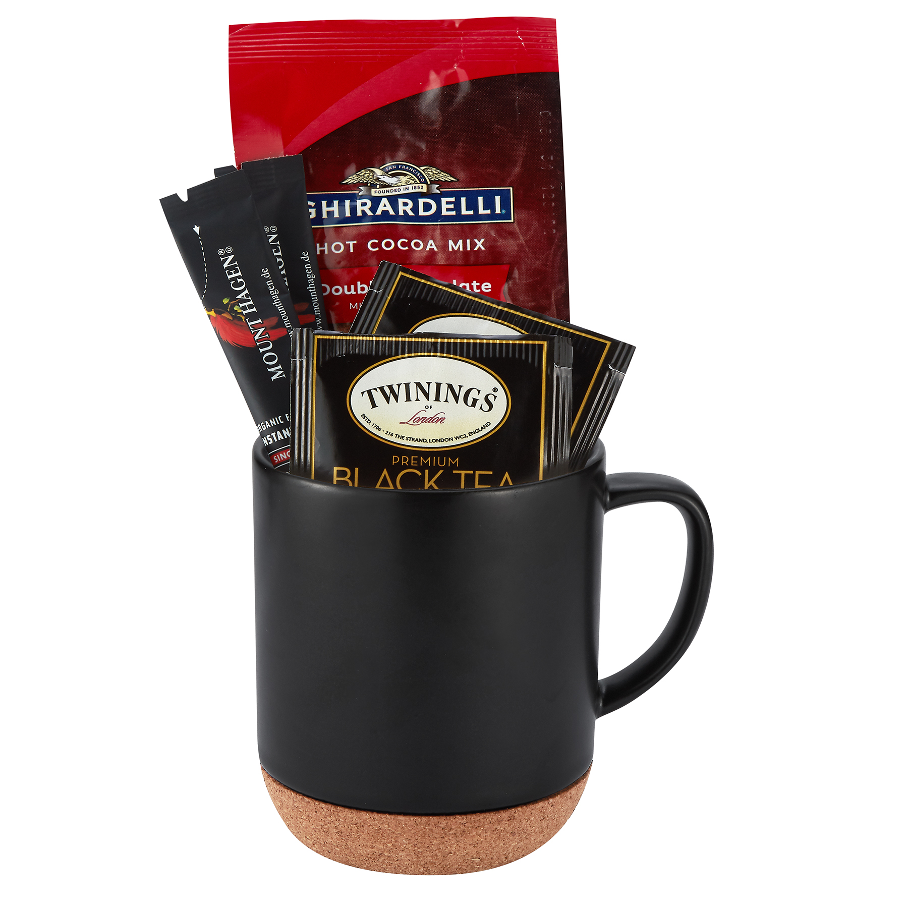 Picture of 14 Oz. Cork Bottom Ceramic Mug Gift Set F