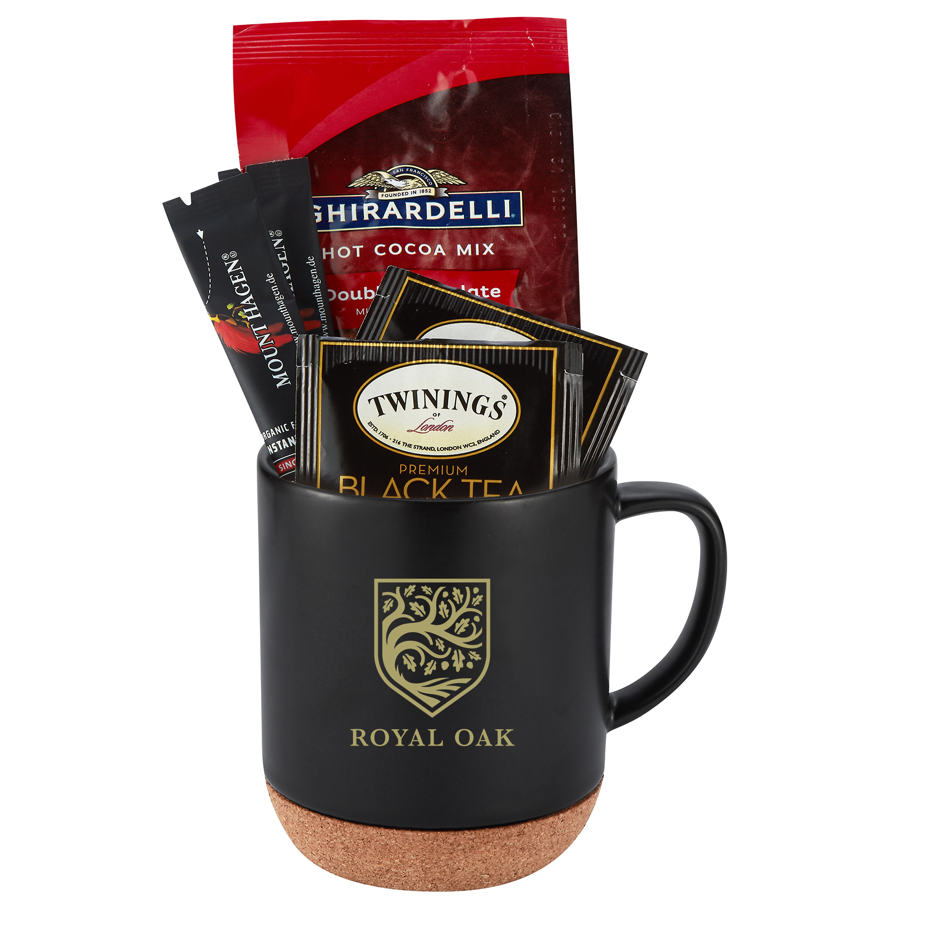 Picture of 14 Oz. Cork Bottom Ceramic Mug Gift Set F