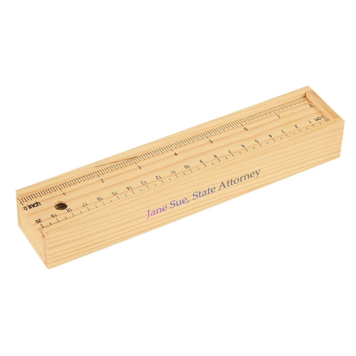 Picture of 12- Piece Colored Pencil Set In Wooden Ruler Box