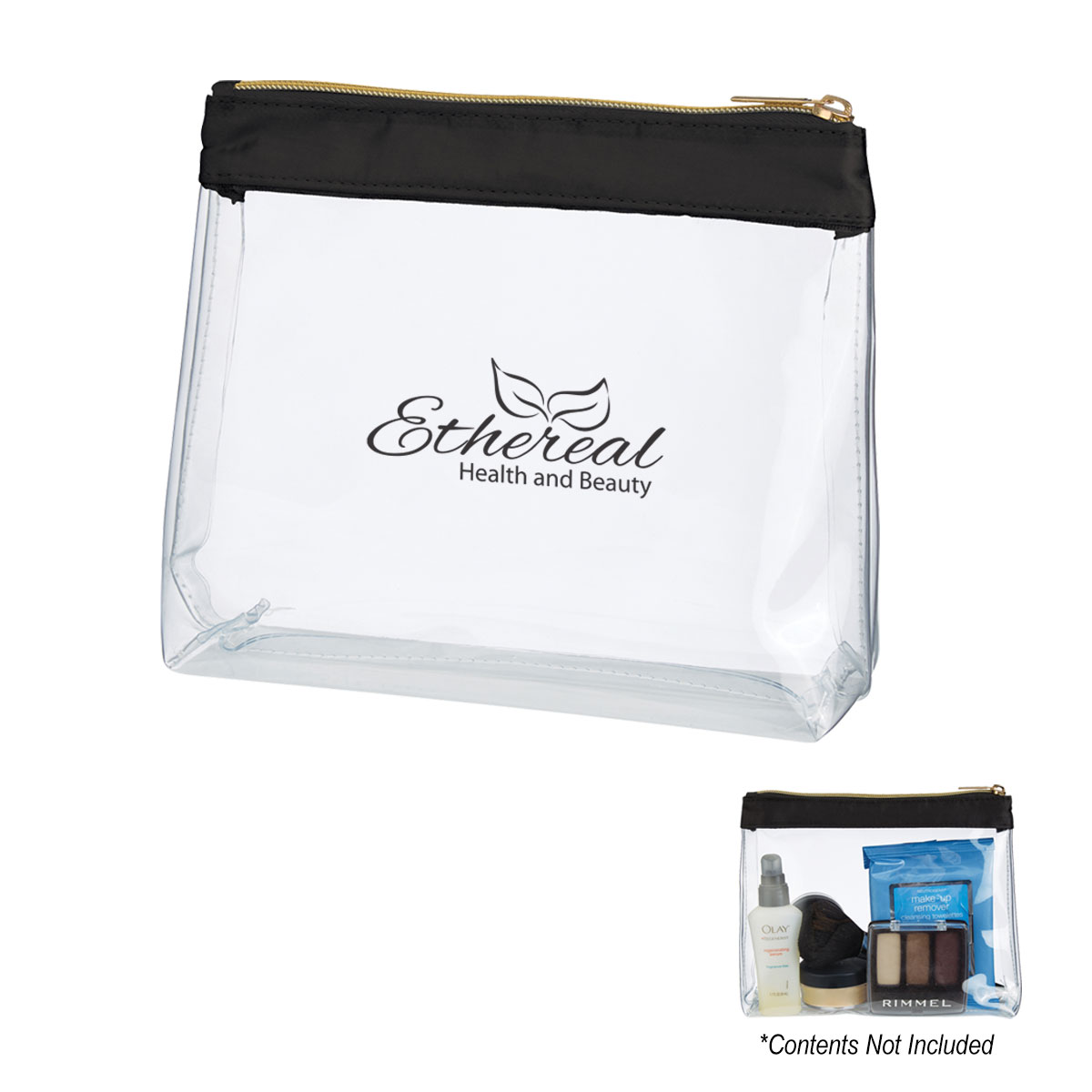 Picture of Sadie Satin Clear Cosmetic Bag