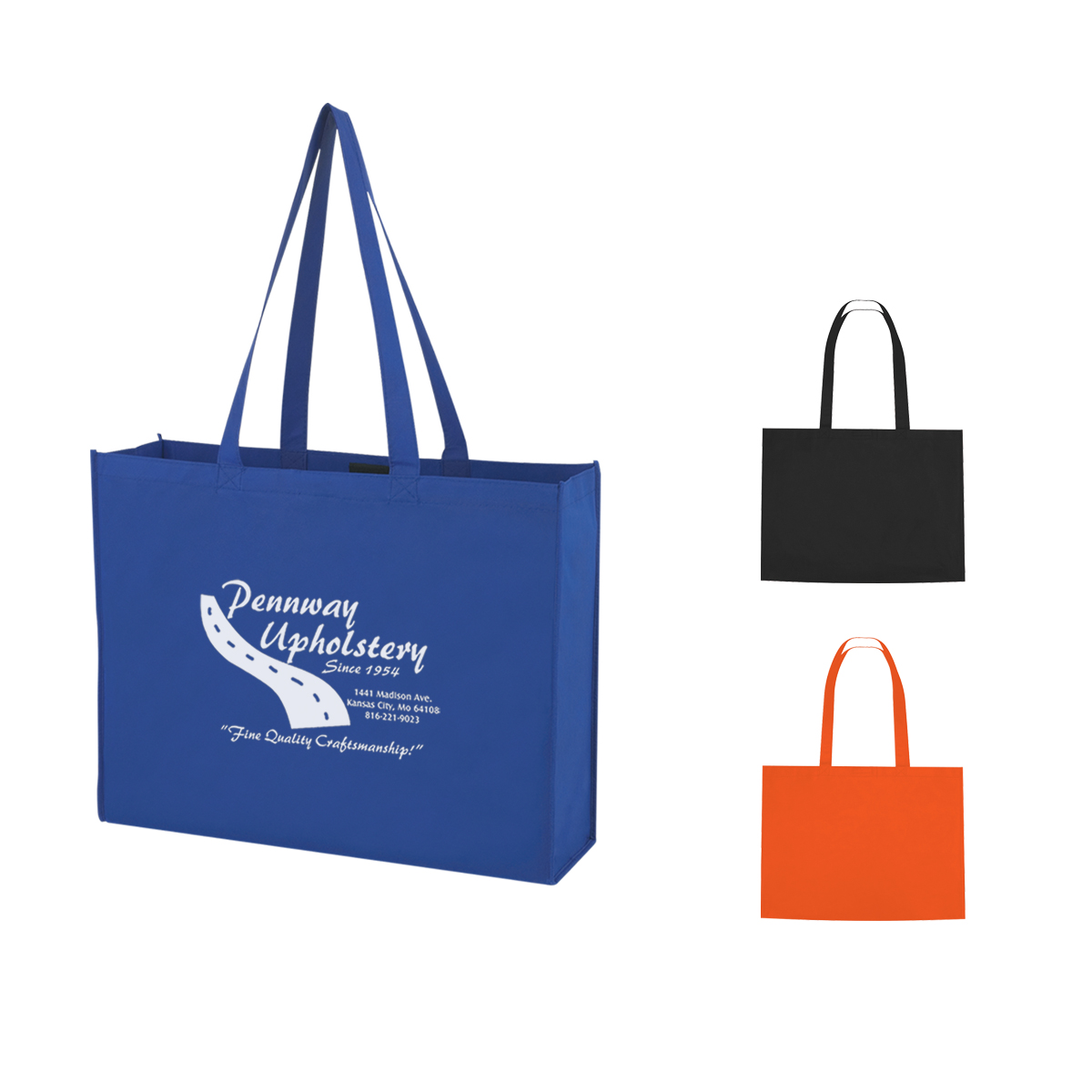 Picture of Non-woven Shopper Tote Bag With Hook And Loop Closure