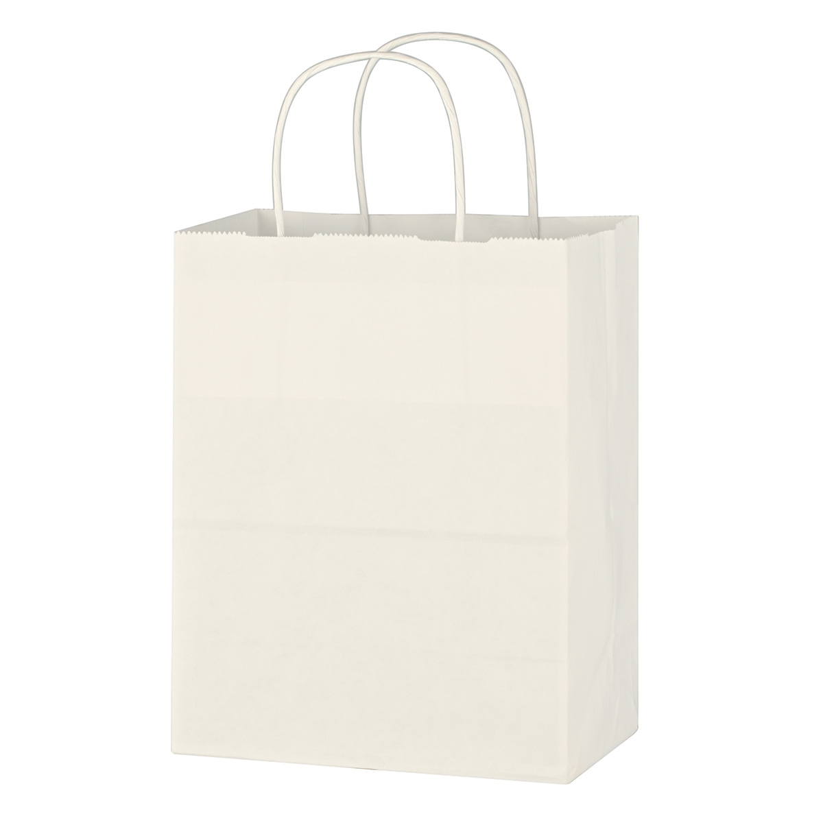 Picture of Kraft Paper White Shopping Bag - 8" X 10-1/4"