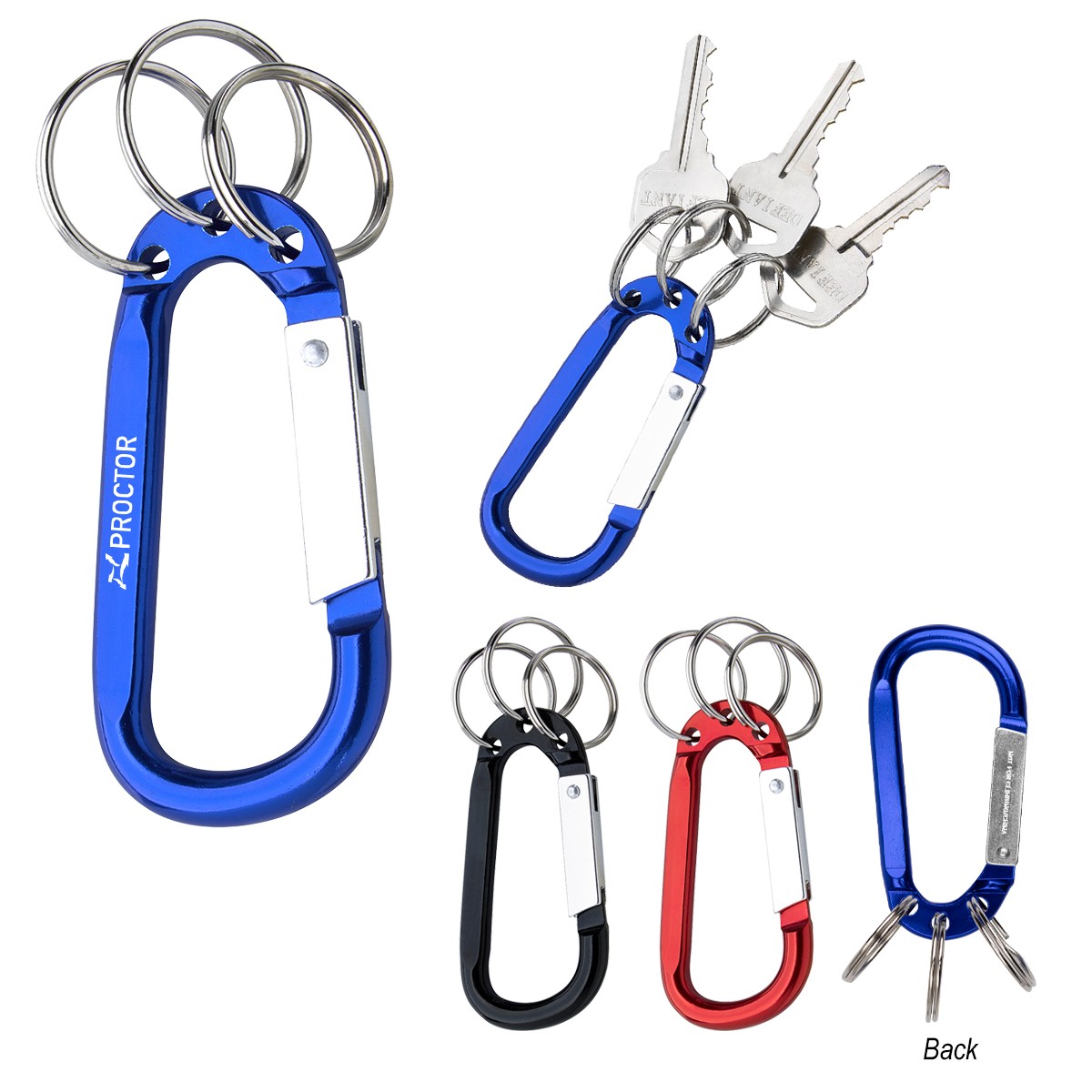 Picture of 8mm Carabiner With Triple Split Ring