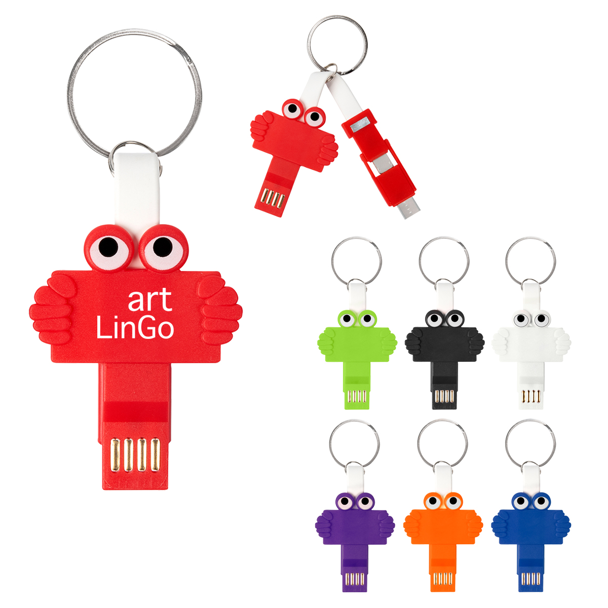 Picture of Clipster Buddy 3-in-1 Charging Cable Key Ring