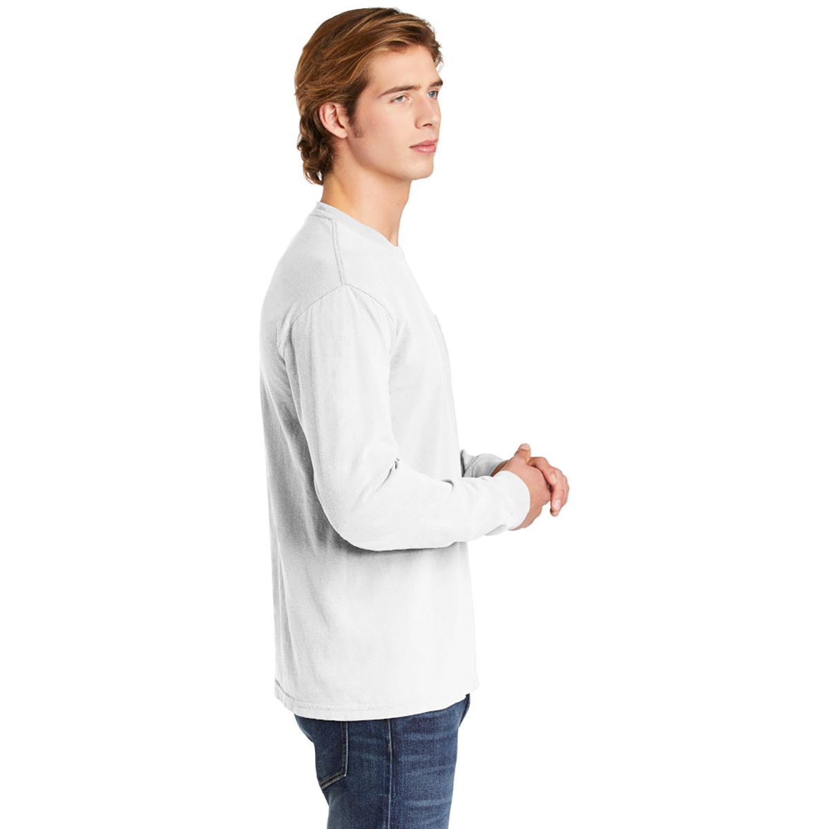 Picture of Garment-dyed Heavyweight Long Sleeve Pocket T-shirt