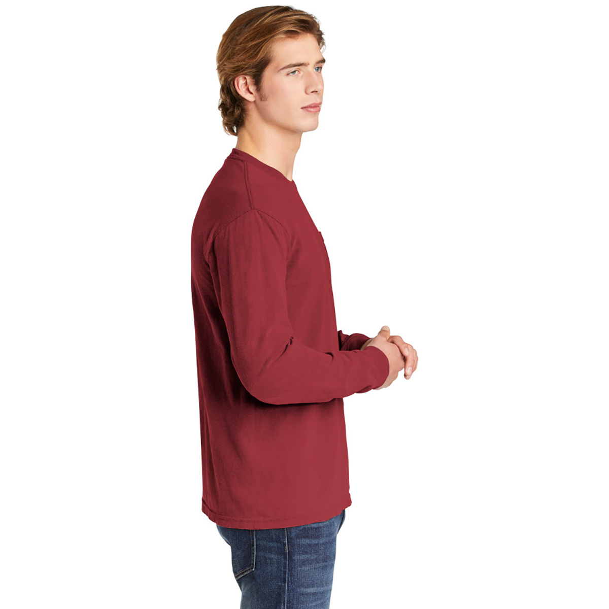 Picture of Garment-dyed Heavyweight Long Sleeve Pocket T-shirt