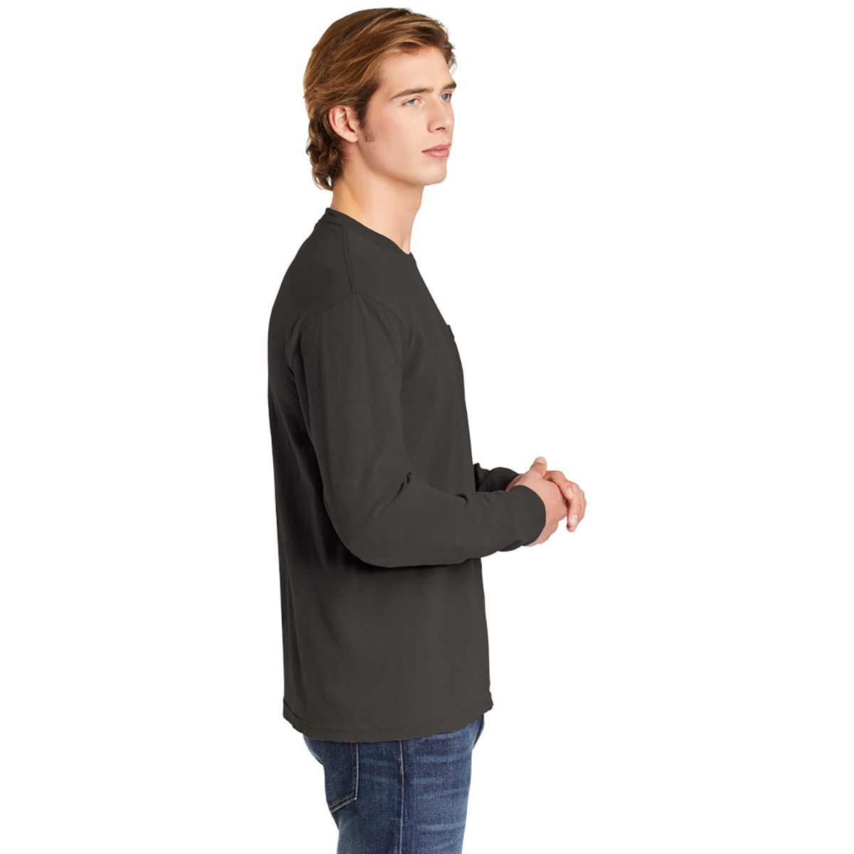 Picture of Garment-dyed Heavyweight Long Sleeve Pocket T-shirt
