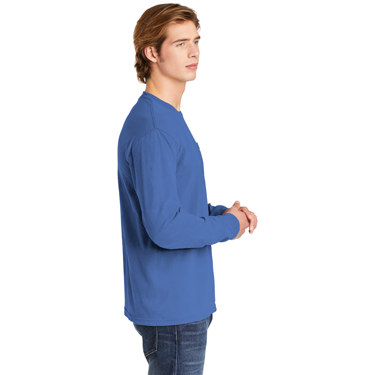 Picture of Garment-dyed Heavyweight Long Sleeve Pocket T-shirt