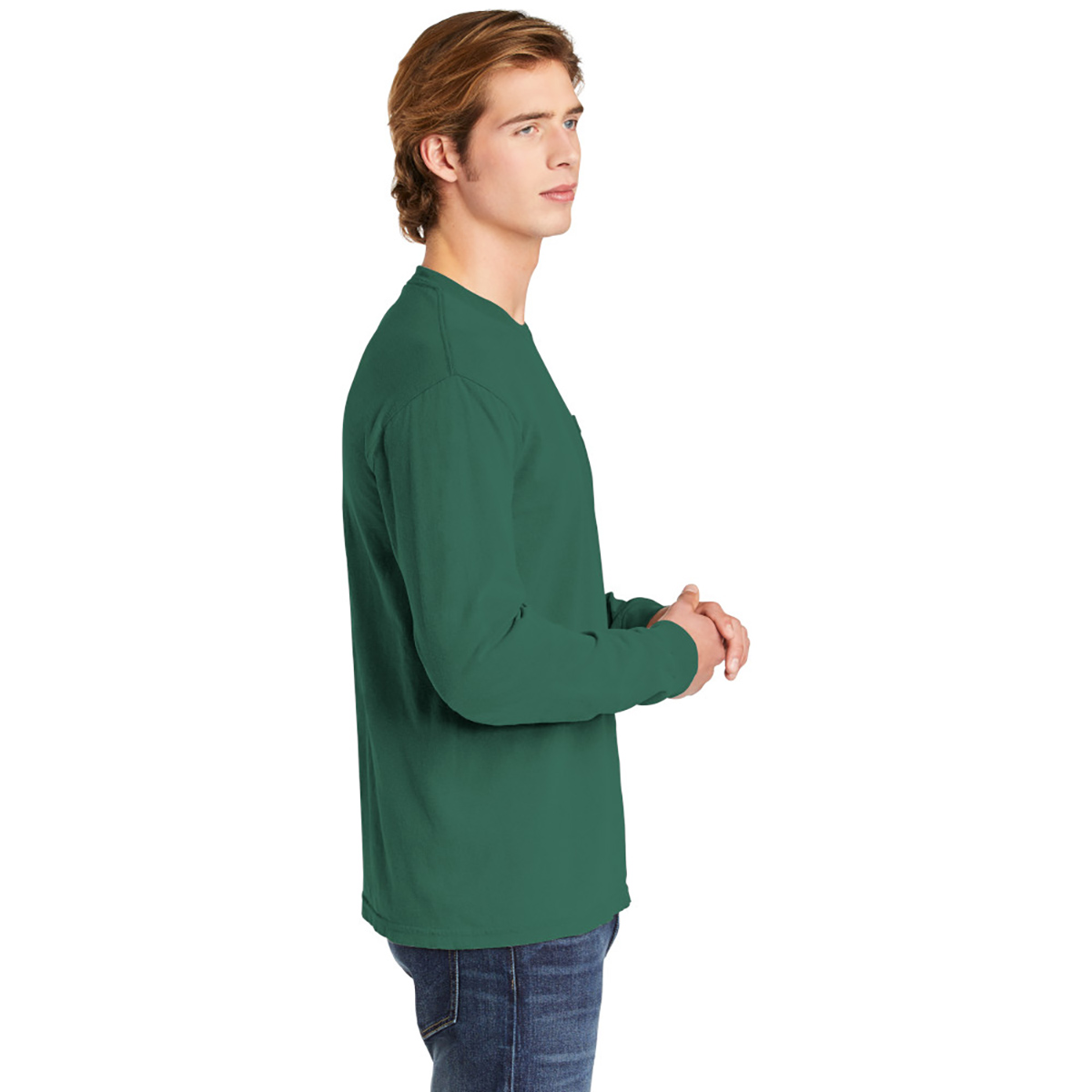 Picture of Garment-dyed Heavyweight Long Sleeve Pocket T-shirt
