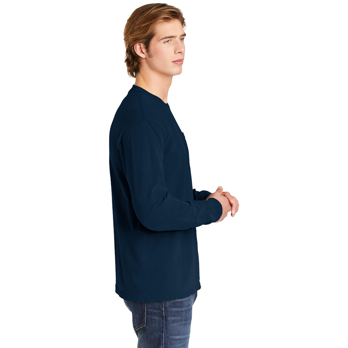 Picture of Garment-dyed Heavyweight Long Sleeve Pocket T-shirt