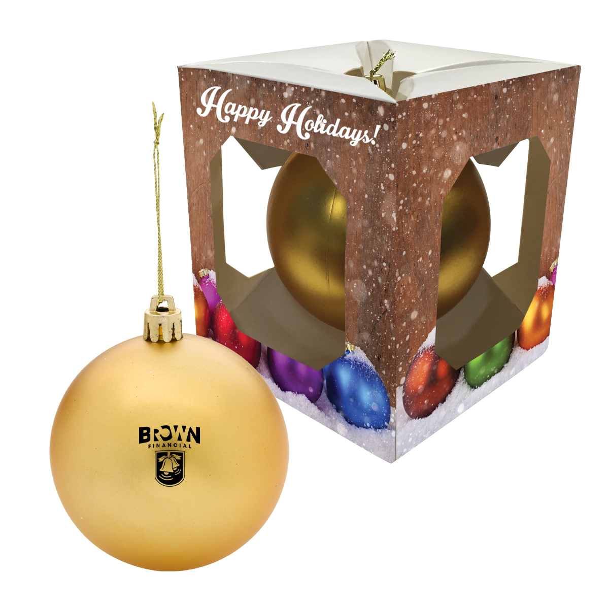 Picture of Round Ornament With Custom Window Box