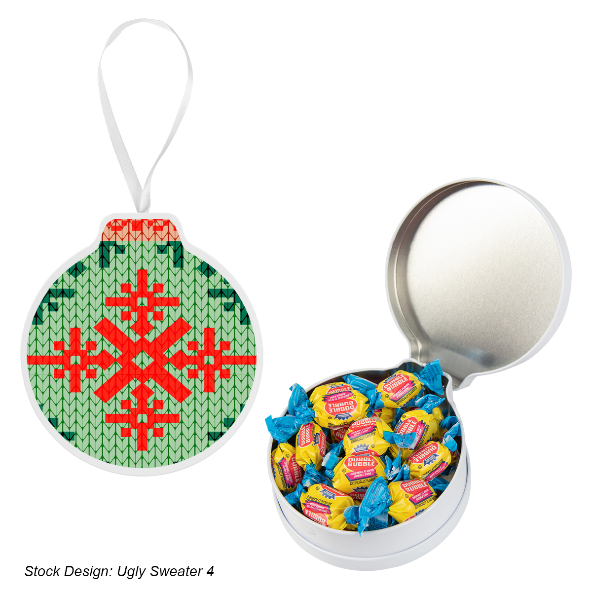 Picture of Full Color Ornament Tin With Candy