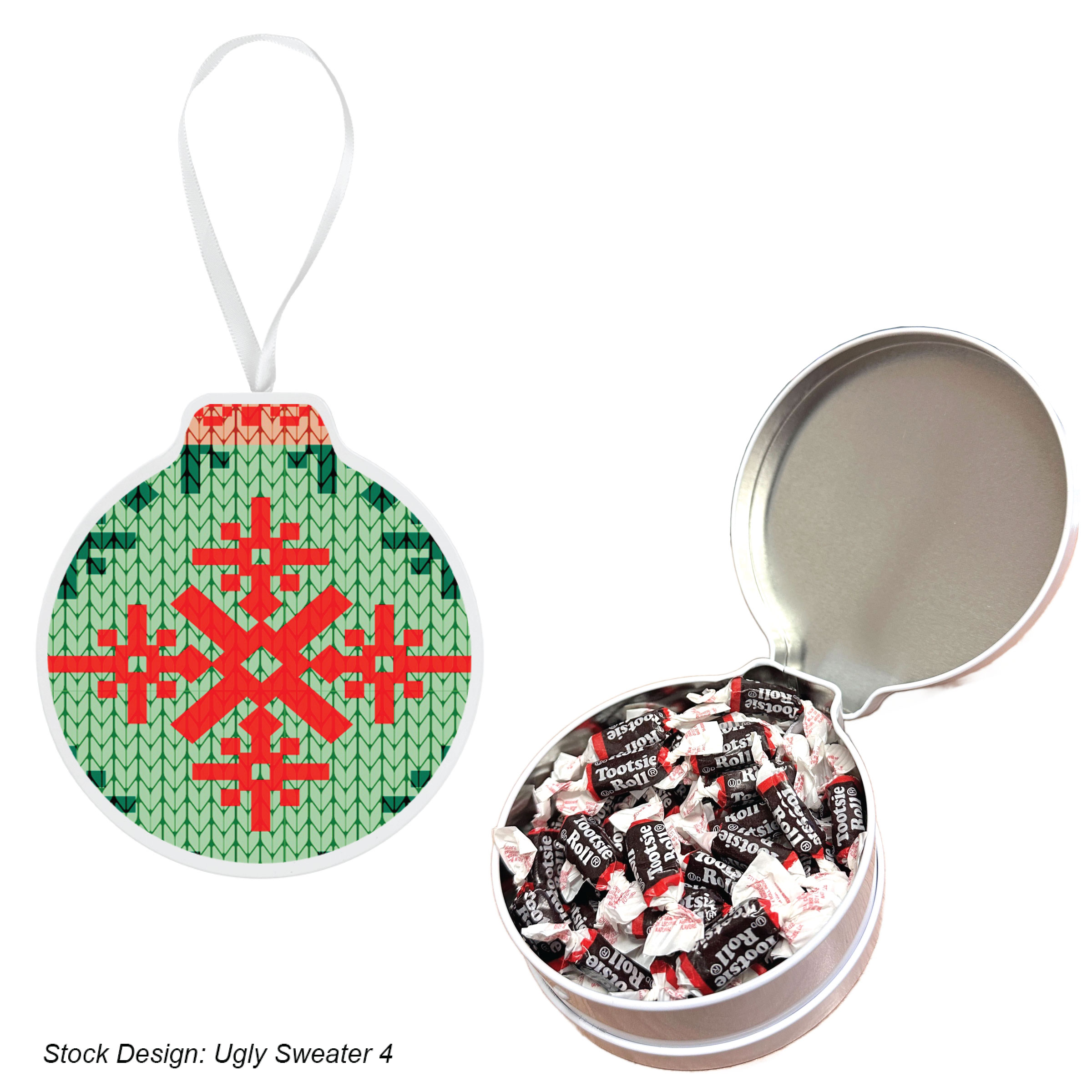 Picture of Full Color Ornament Tin With Candy