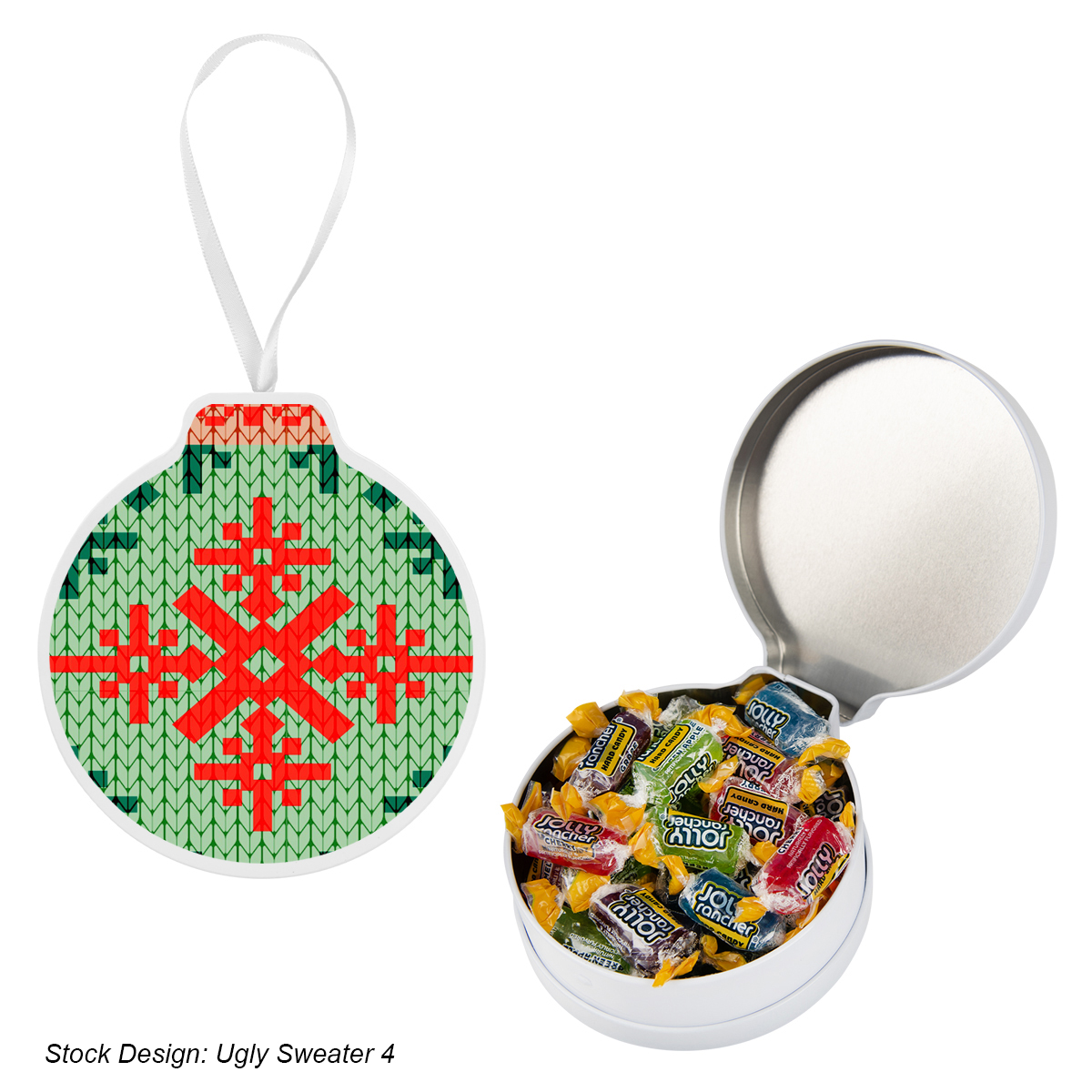 Picture of Full Color Ornament Tin With Candy