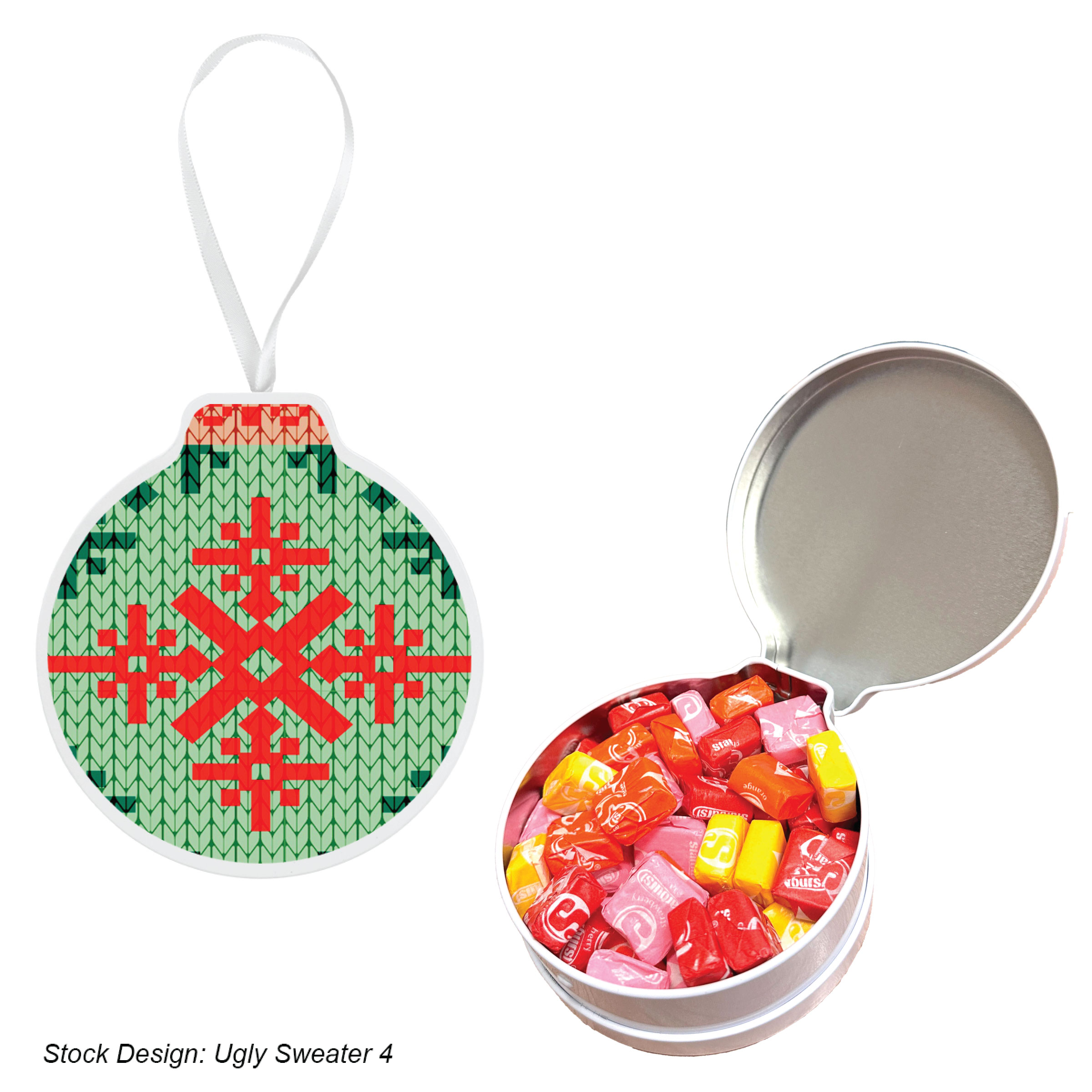 Picture of Full Color Ornament Tin With Candy