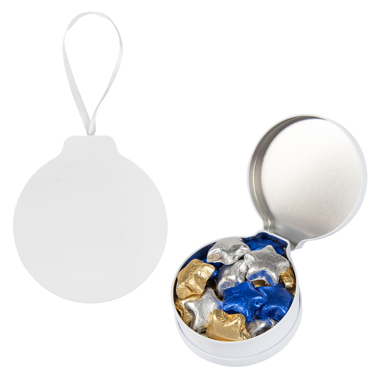 Picture of Full Color Ornament Tin With Candy