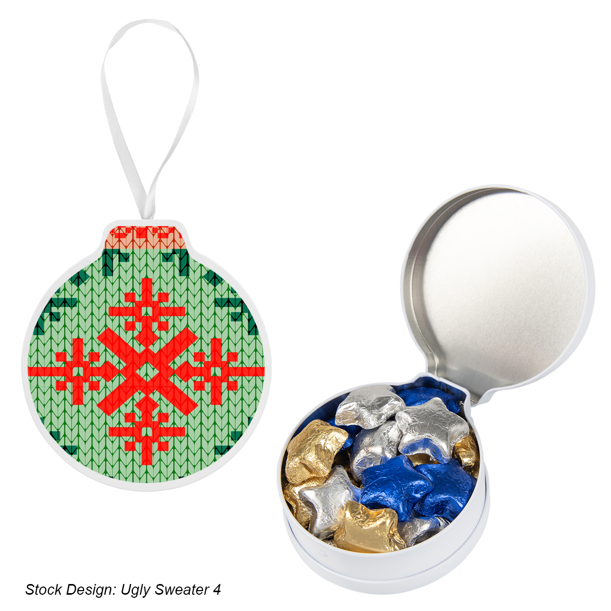 Picture of Full Color Ornament Tin With Candy