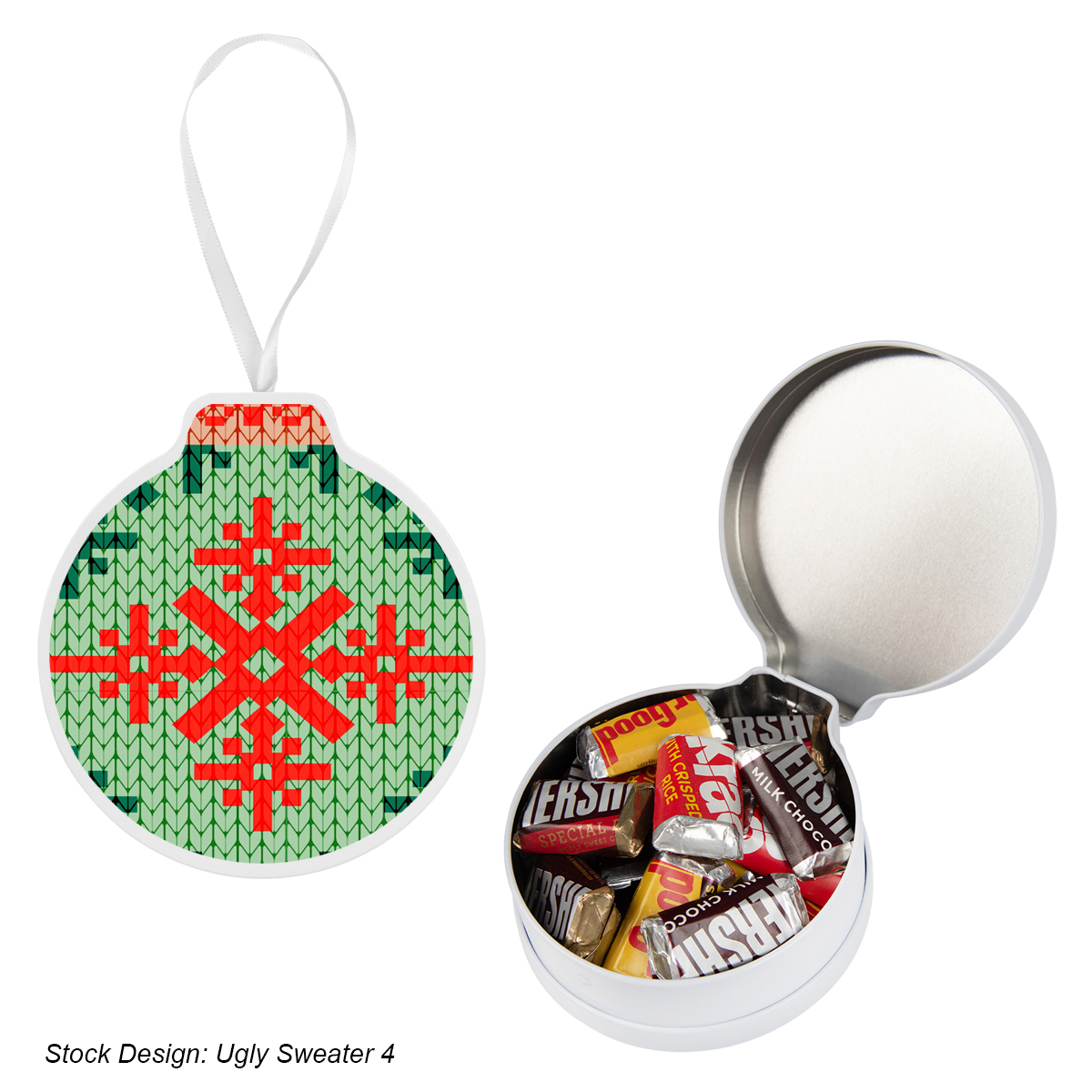 Picture of Full Color Ornament Tin With Candy