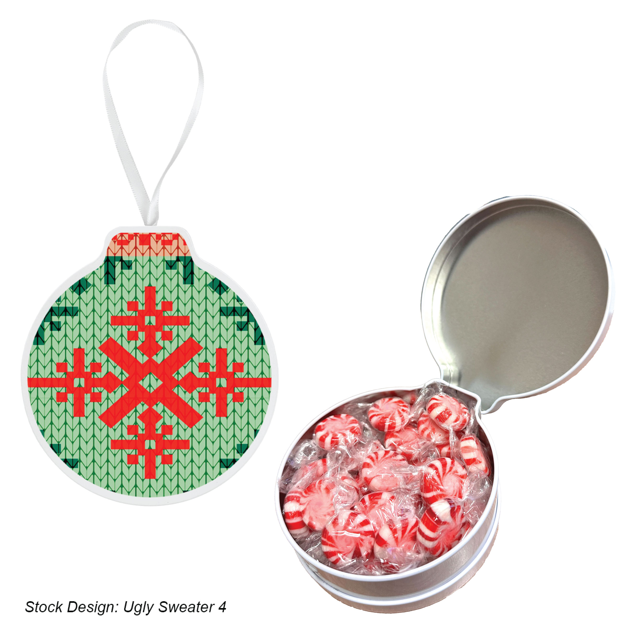 Picture of Full Color Ornament Tin With Candy