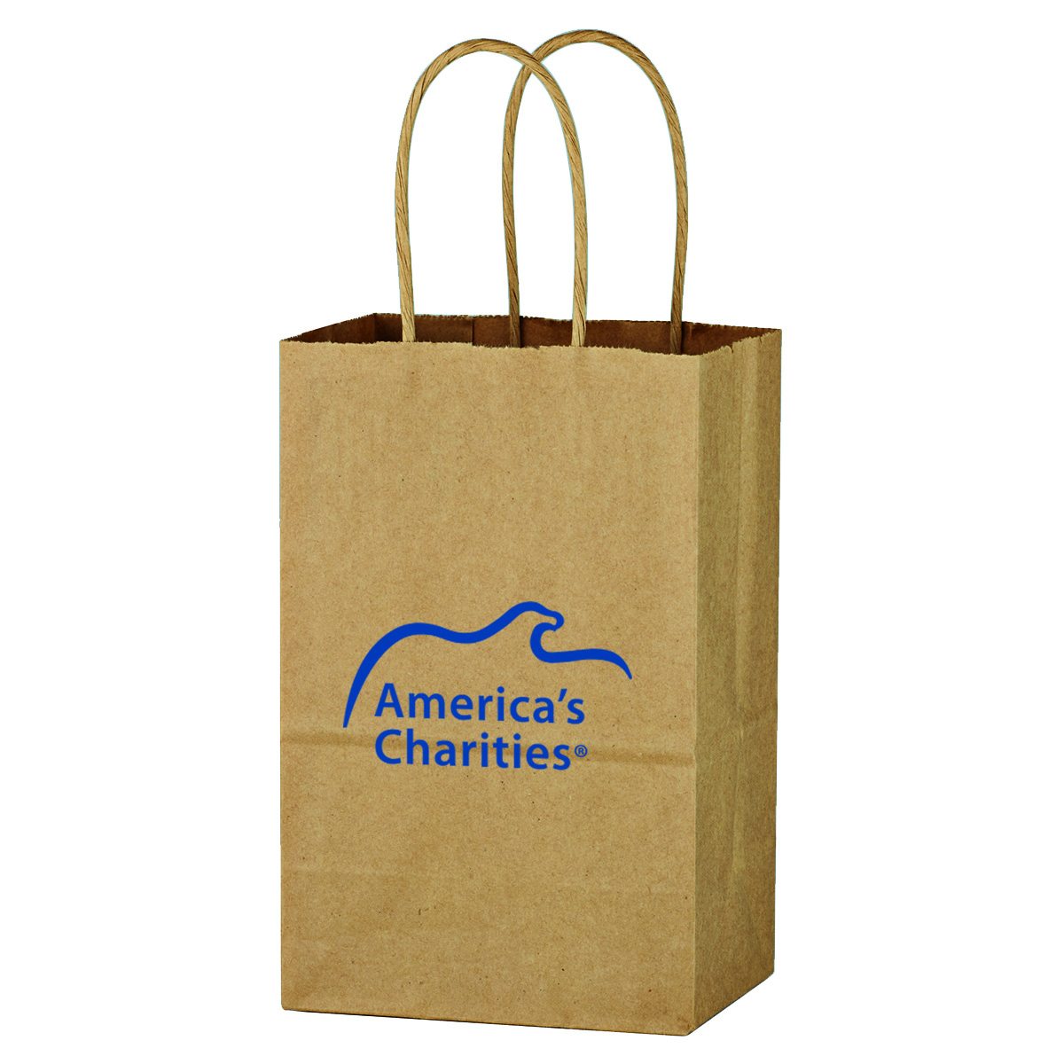 Picture of Kraft Paper Brown Shopping Bag - 5-1/4" X 8-1/4"