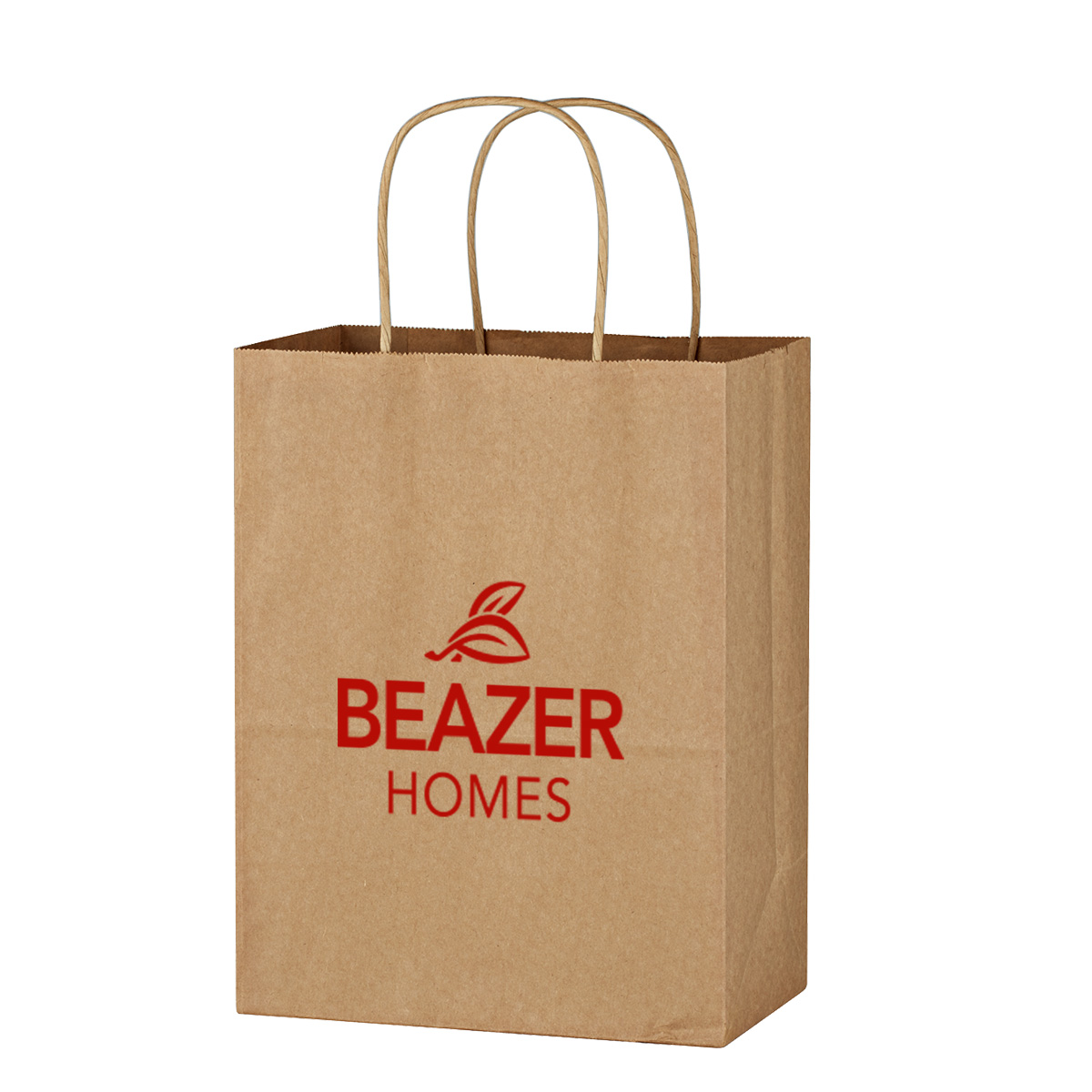 Picture of Kraft Paper Brown Shopping Bag - 8" X 10-1/4"