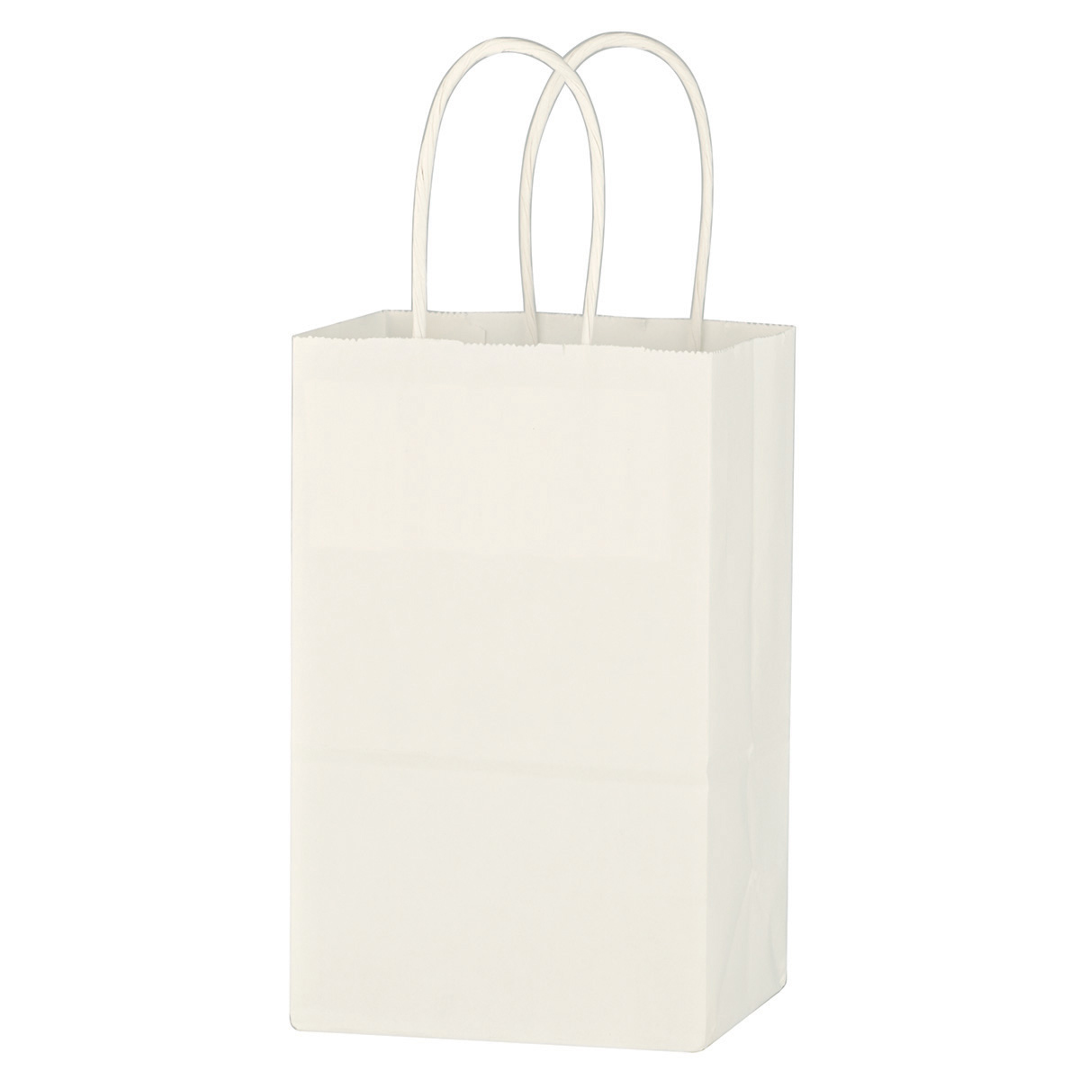 Picture of Kraft Paper White Shopping Bag - 5-1/4" X 8-1/4"