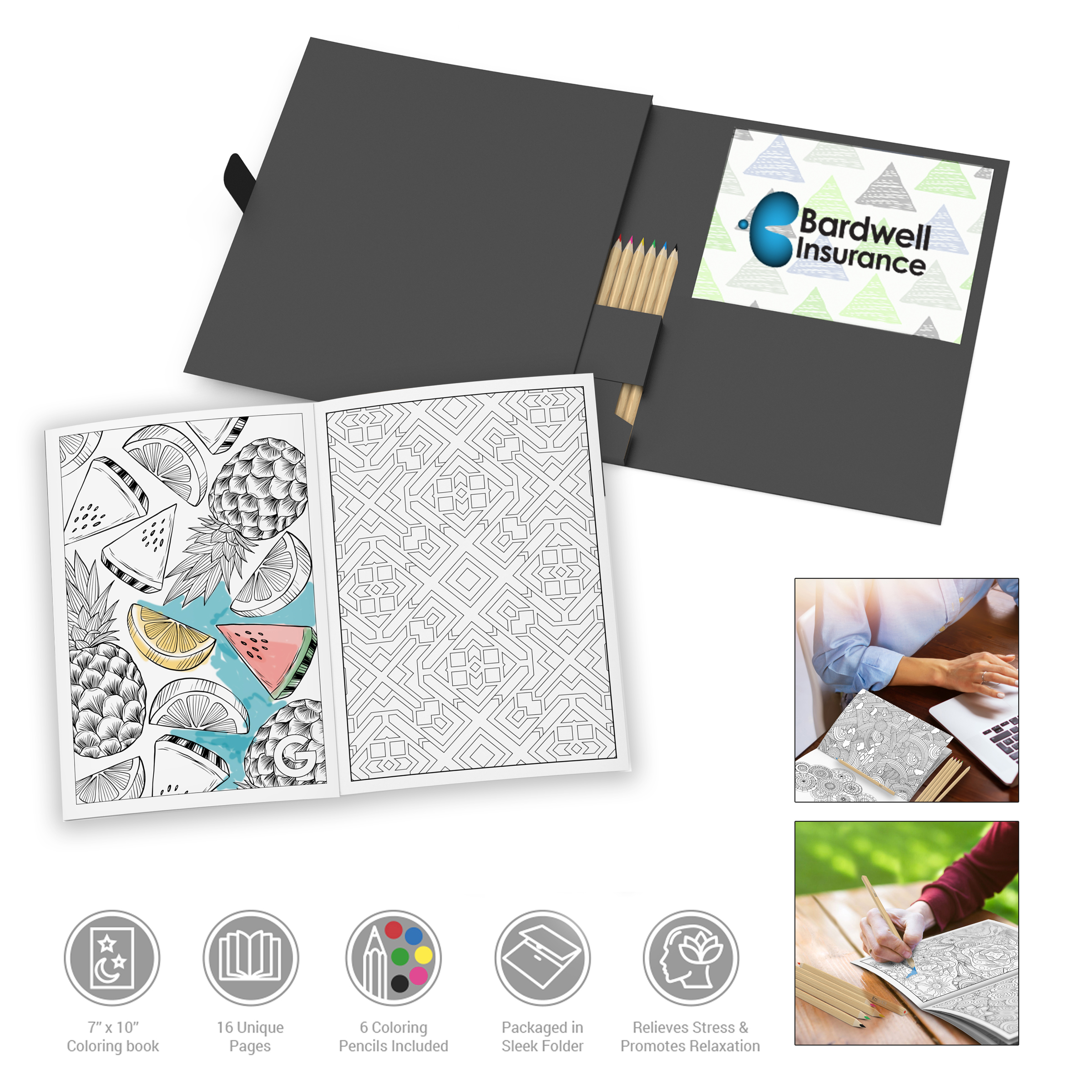 Picture of Powerstick Kolorkit Adult Coloring Book Kit