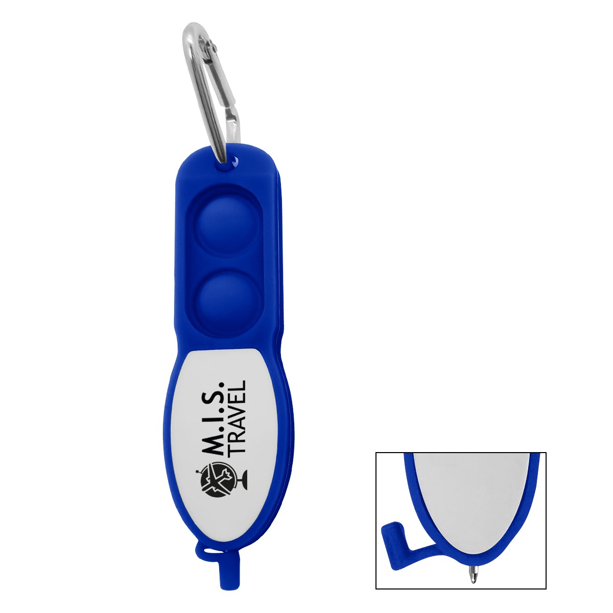 Picture of Push Pop Pen With Carabiner