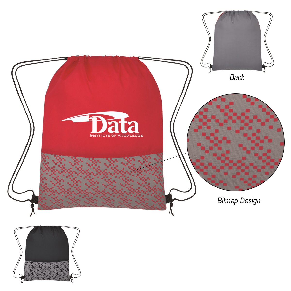 Picture of Bitmap Drawstring Backpack