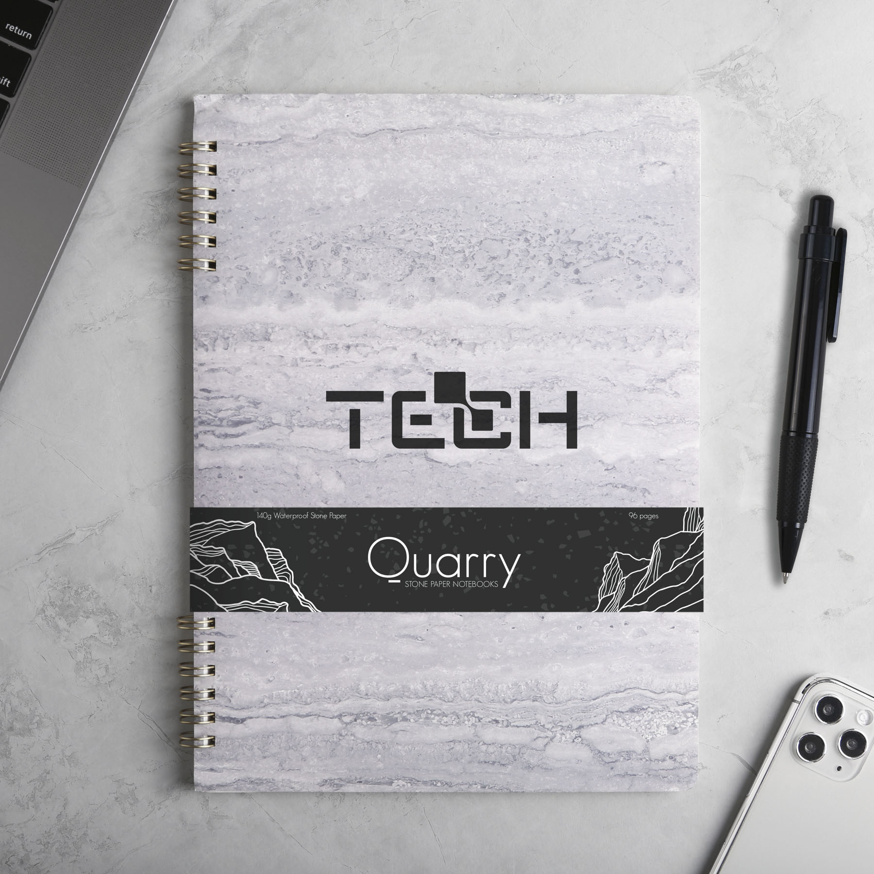 Picture of Quarry Stone Paper™ Ring Bound Notebook