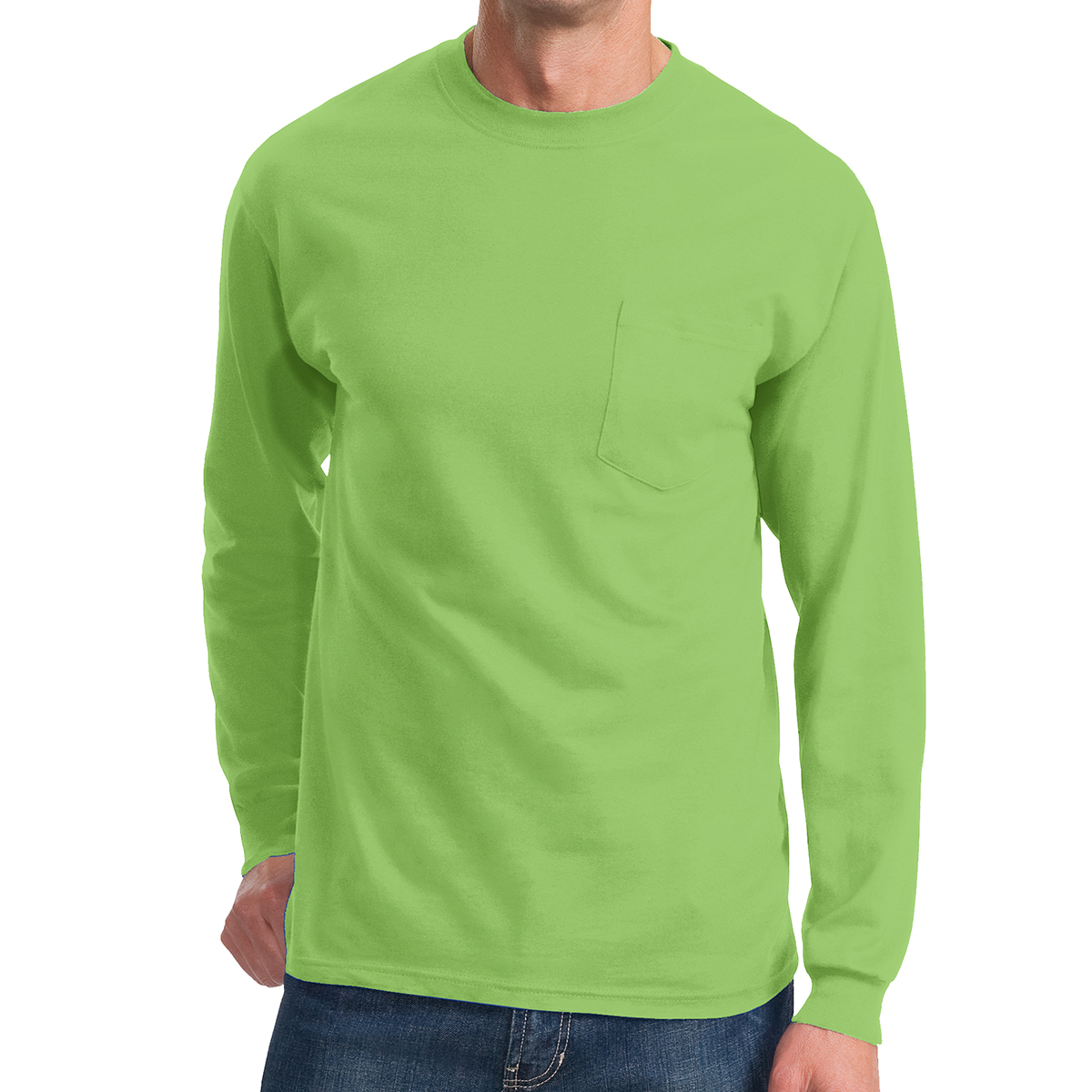 Picture of Port & Company® Tall Long Sleeve Essential Pocket Tee