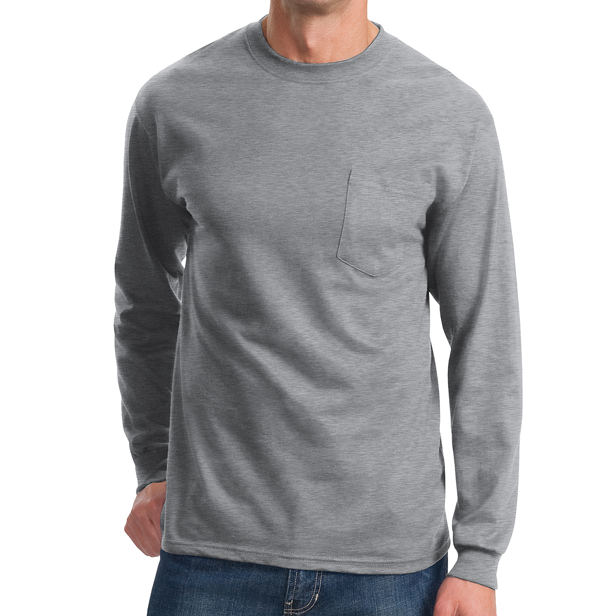 Picture of Port & Company® Tall Long Sleeve Essential Pocket Tee