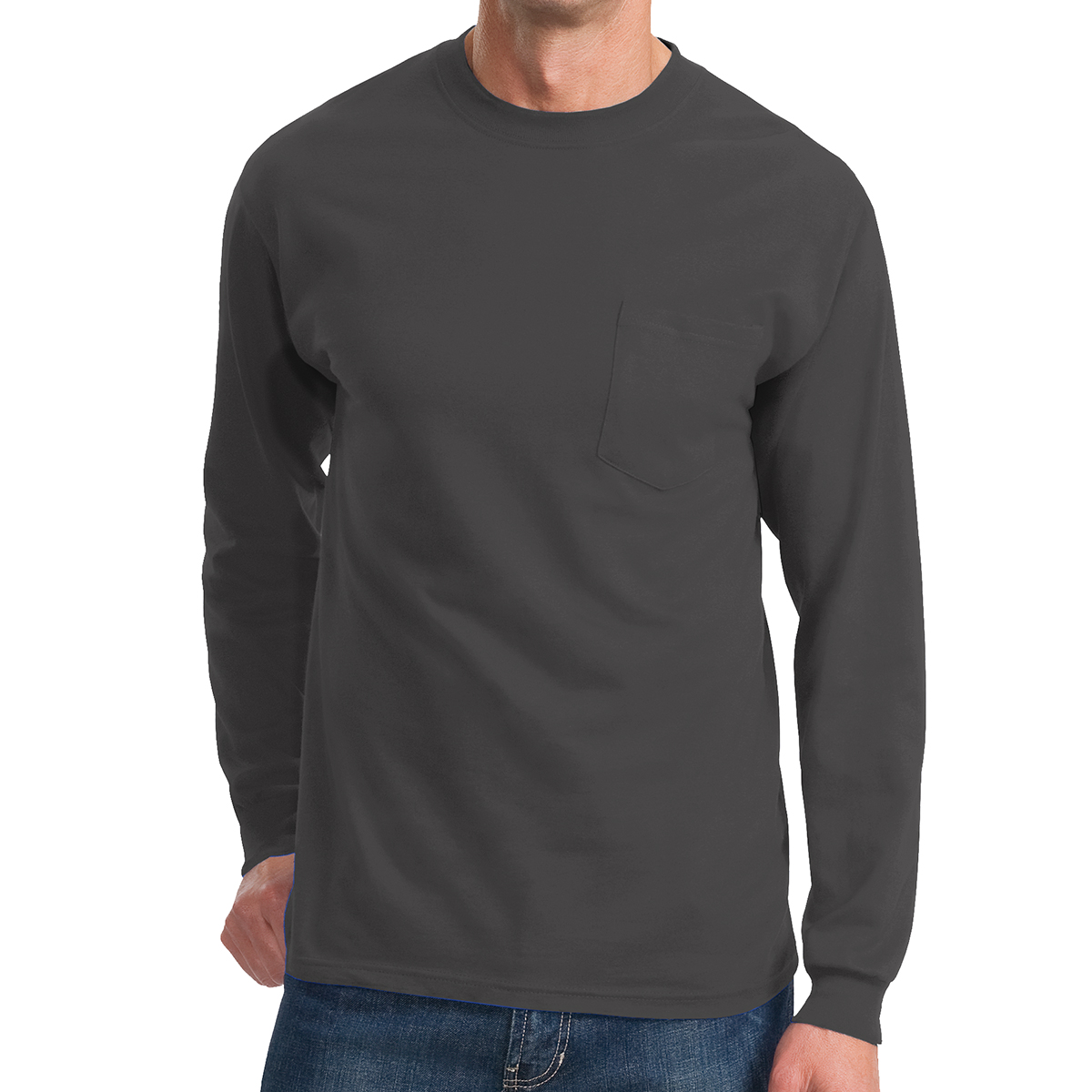 Picture of Port & Company® Tall Long Sleeve Essential Pocket Tee