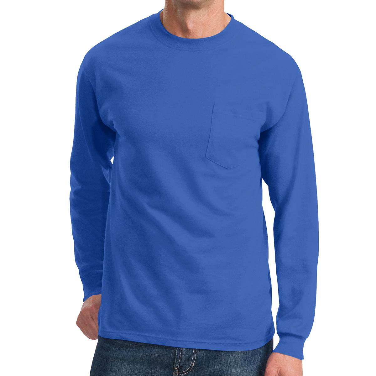 Picture of Port & Company® Tall Long Sleeve Essential Pocket Tee