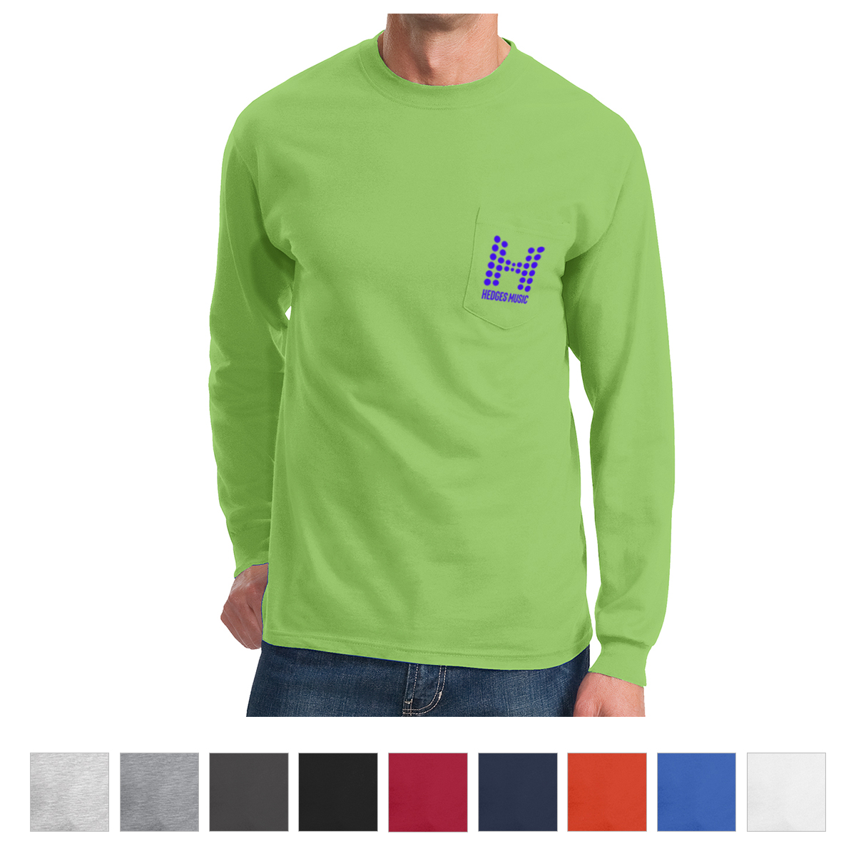 Picture of Port & Company® Tall Long Sleeve Essential Pocket Tee