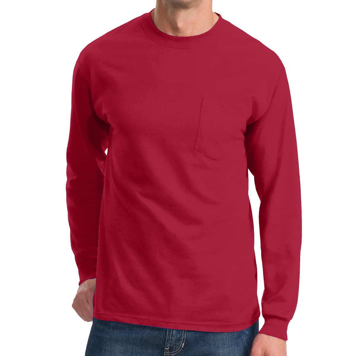 Picture of Port & Company® Tall Long Sleeve Essential Pocket Tee