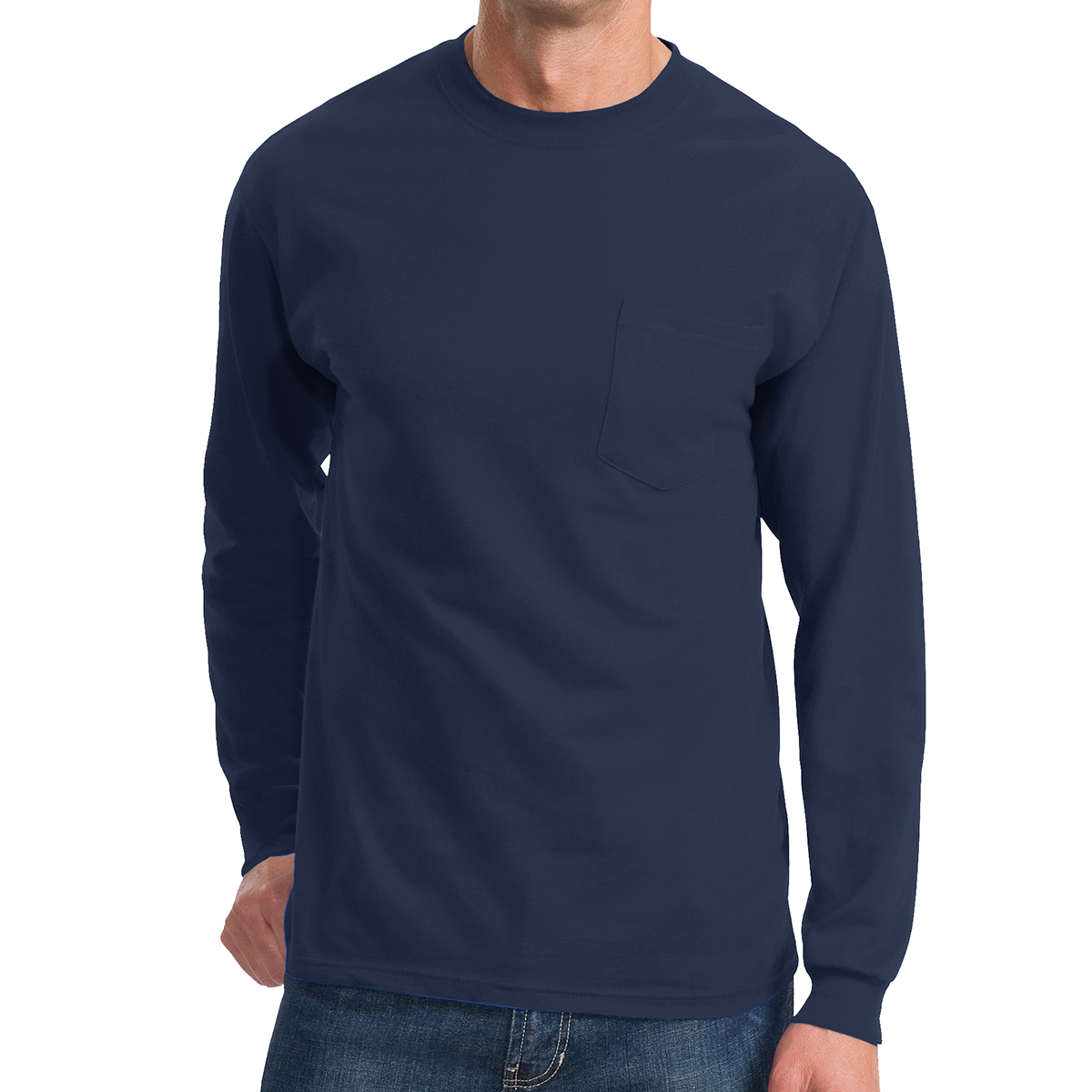 Picture of Port & Company® Tall Long Sleeve Essential Pocket Tee