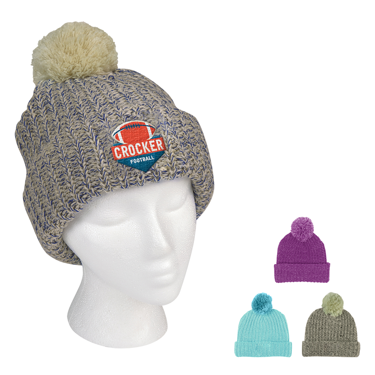Picture of Grace Collection Pom Beanie With Cuff