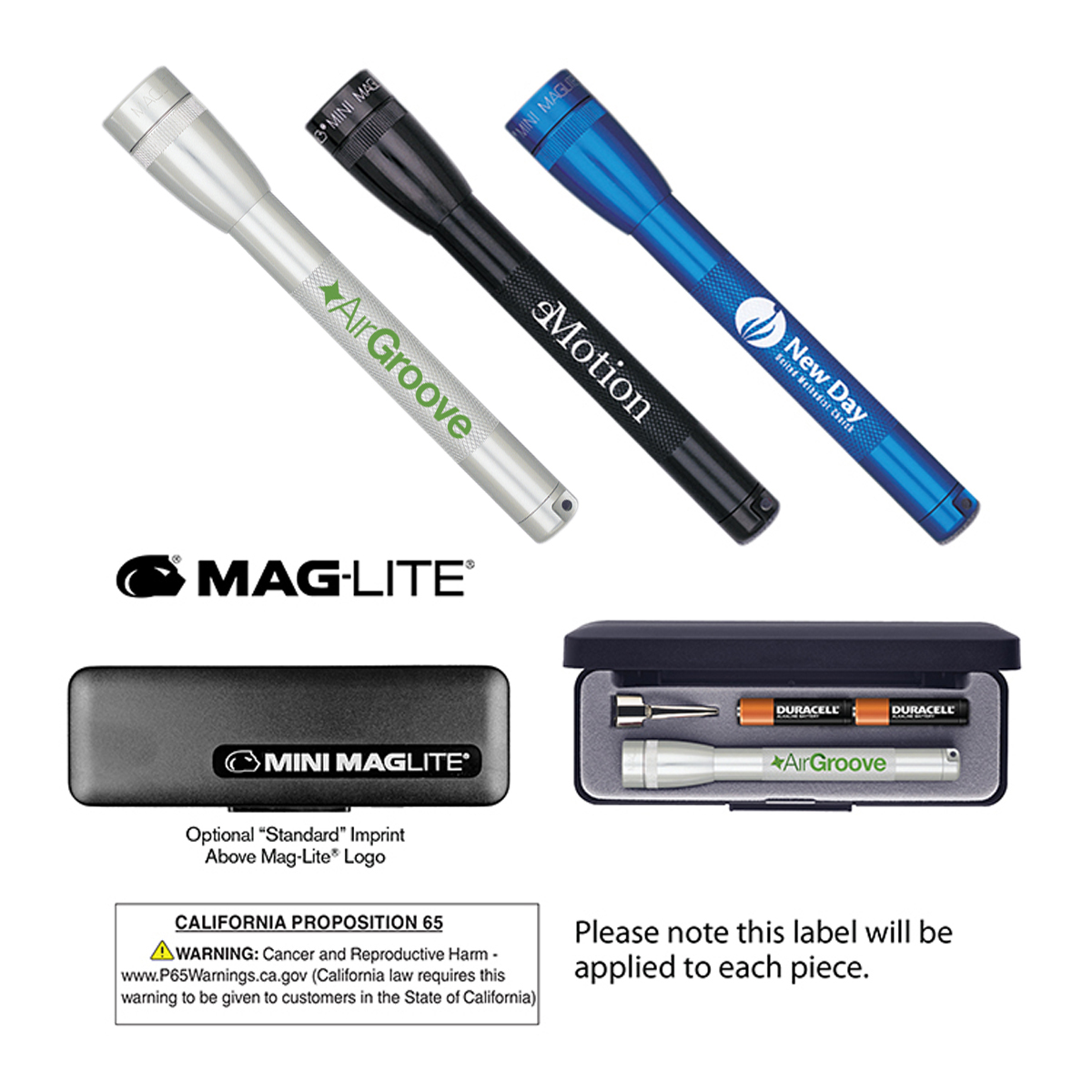 Picture of M3A Mini Maglite® w/2 AAA Batteries (Laser Engraved)