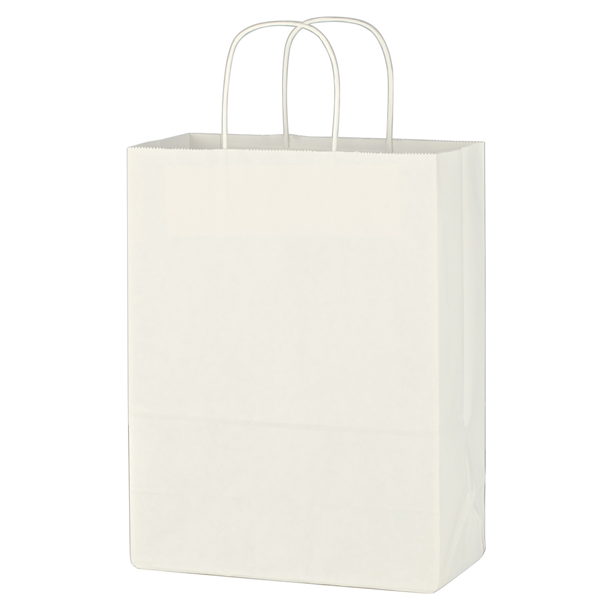 Picture of Kraft Paper White Shopping Bag - 10" X 13"
