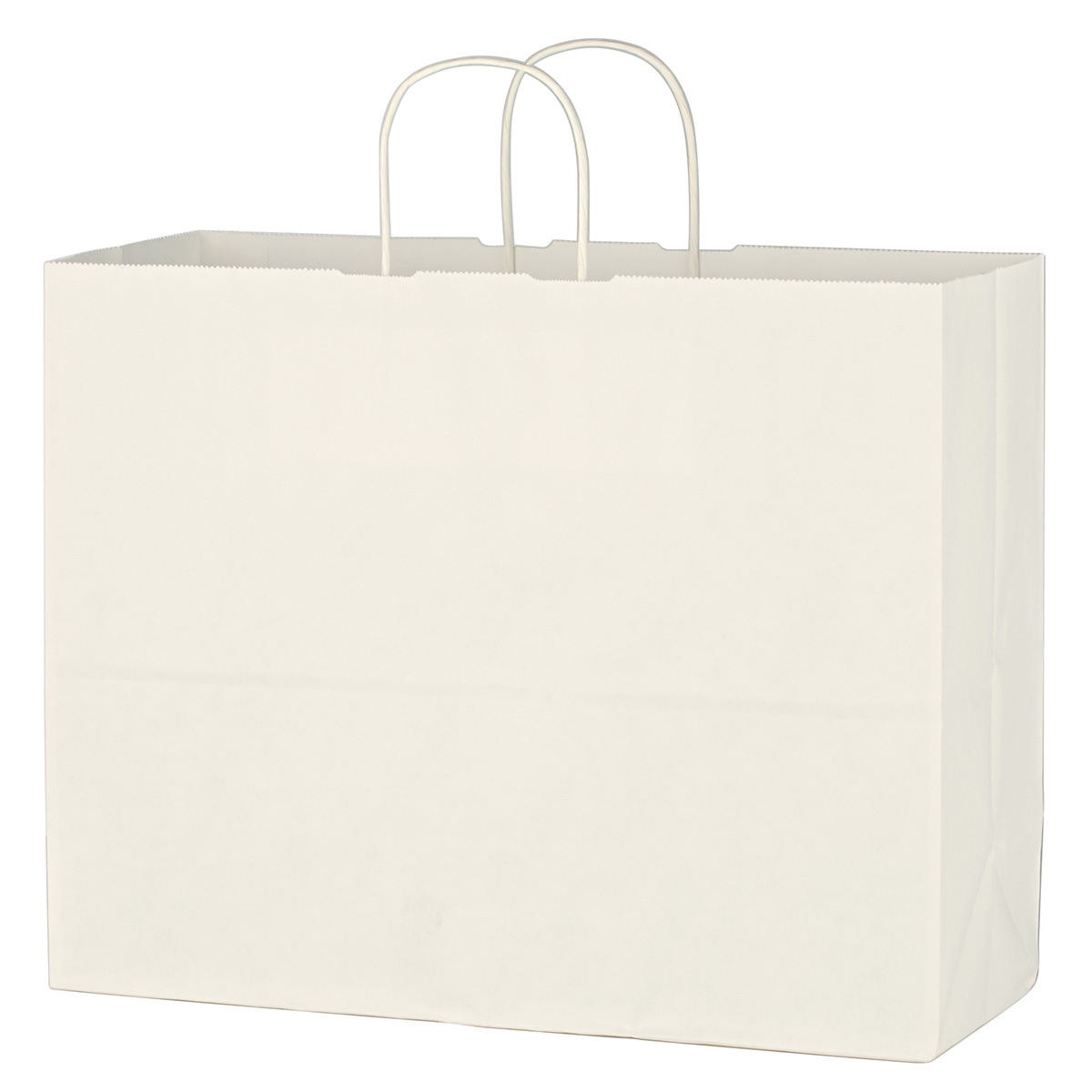 Picture of Kraft Paper White Shopping Bag - 16" X 12-1/2"